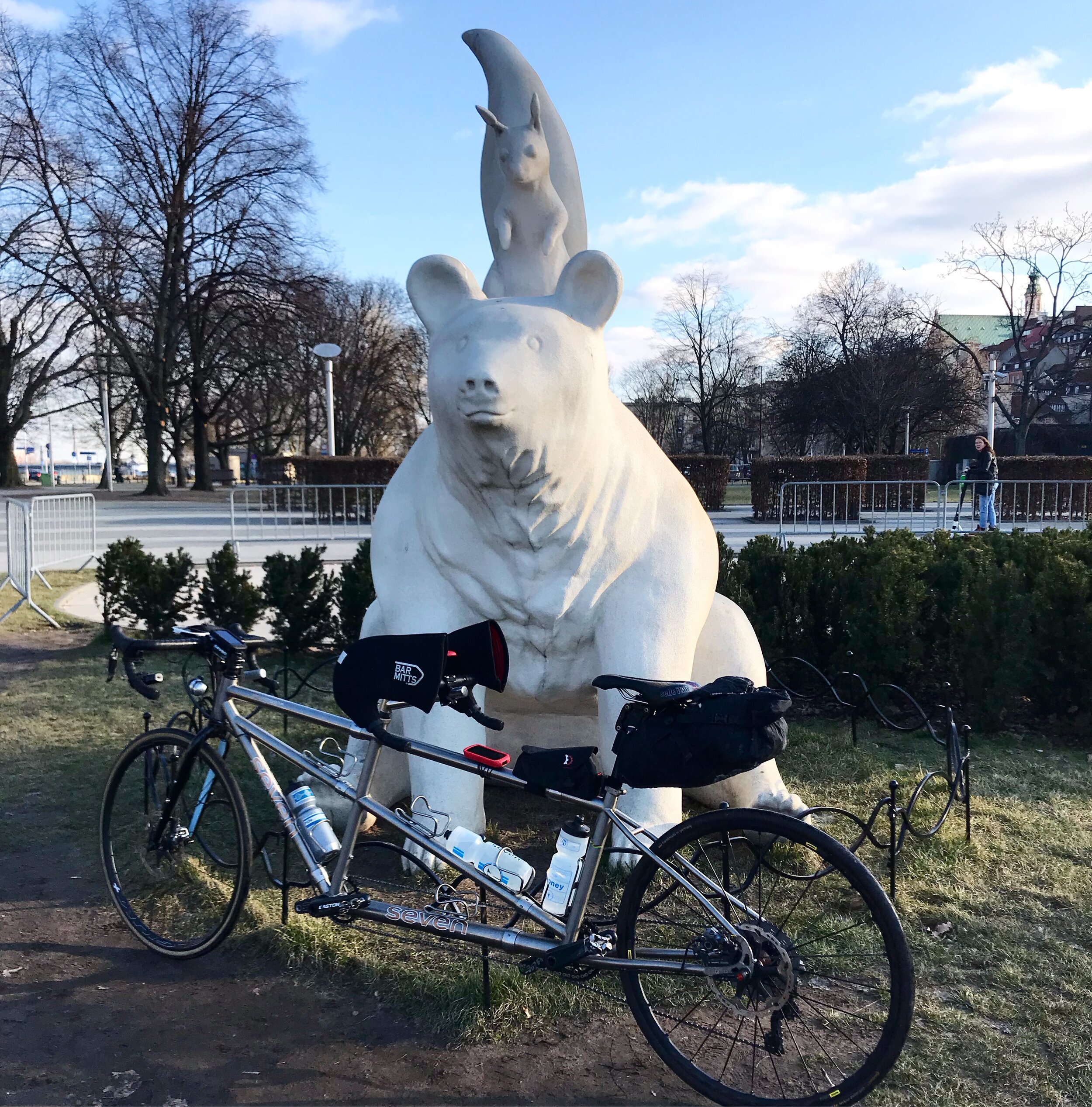  Seven 007 tandem and its riders are out meeting the locals in Warsaw, Poland. Here to see the Track World Championship races, but getting to experience this place by bike is a terrific experience. Traveling isn’t the same without a bike! 