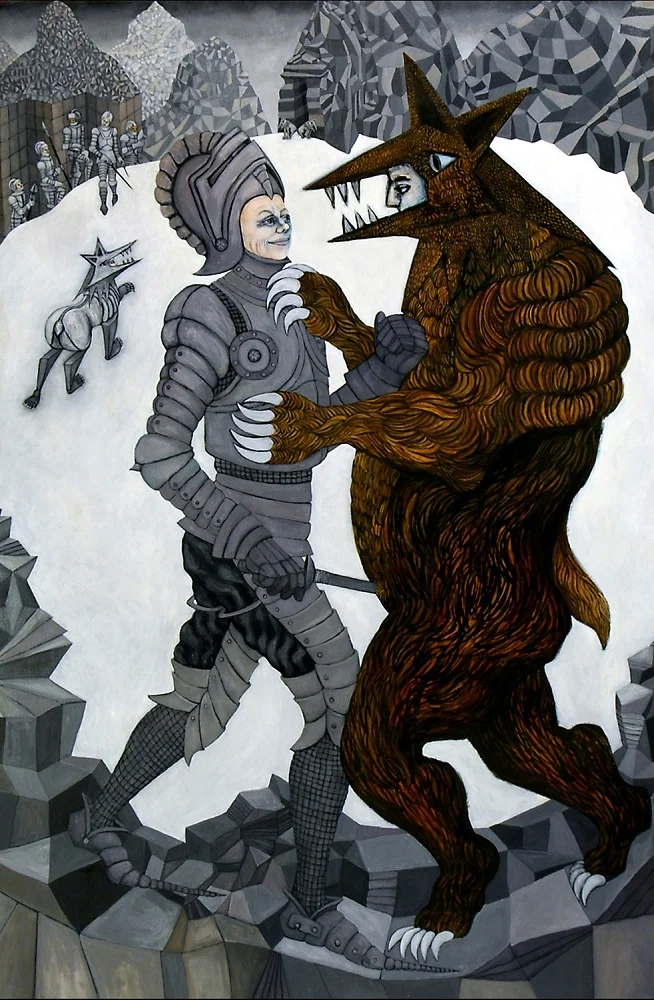 Bearsuit, 6 ft x 4 ft, 182.88 cm x 121.92 cm, oil on canvas.