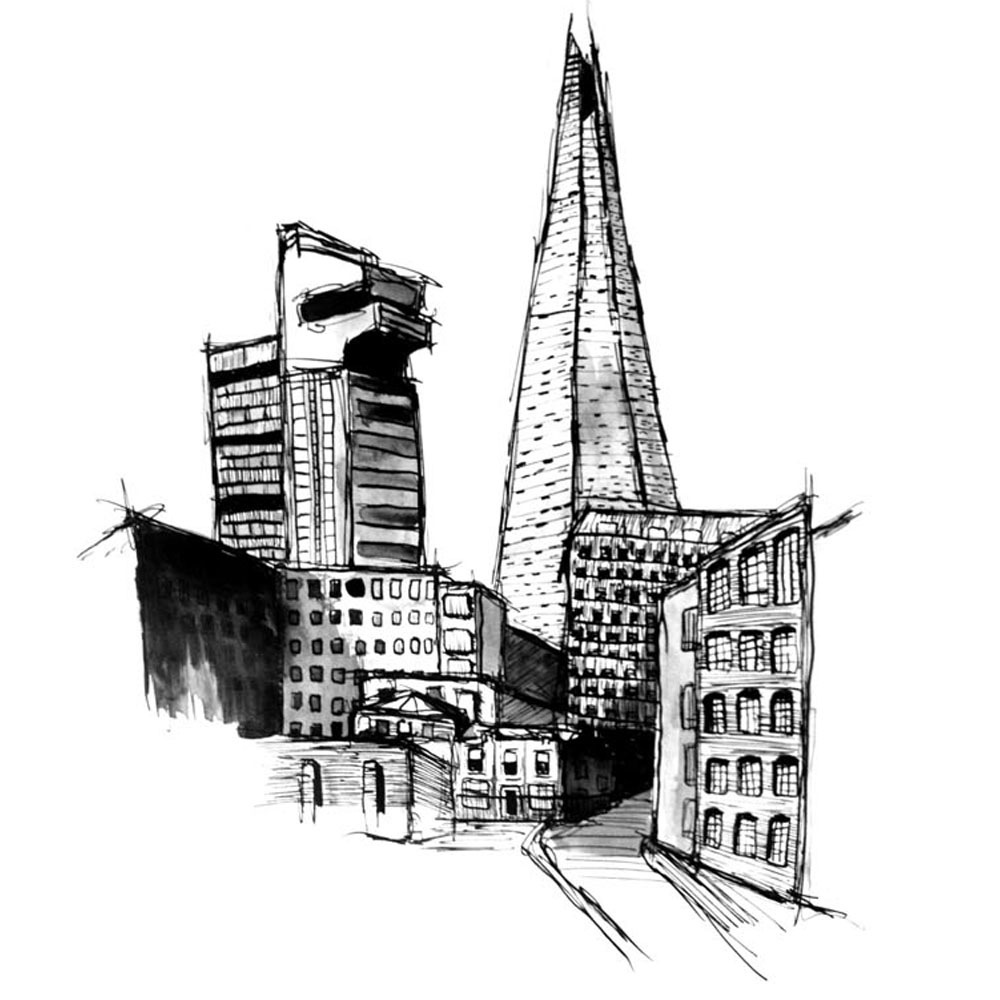 London Panorama Drawing - the view from the Shard on Behance