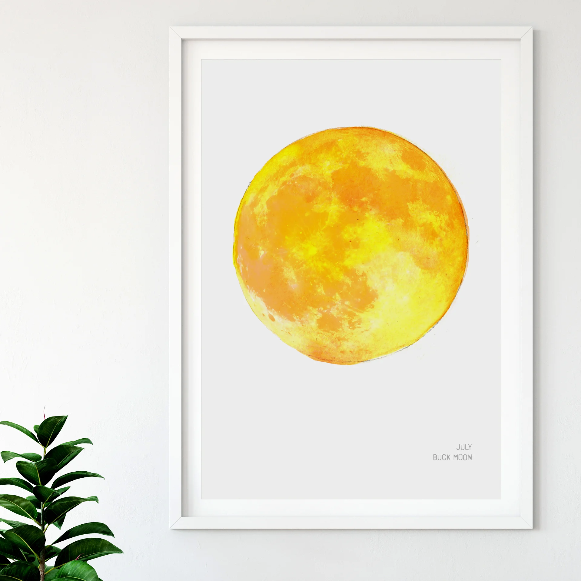 July Buck Moon Art Print poster Drawn Together Art Collective.jpg