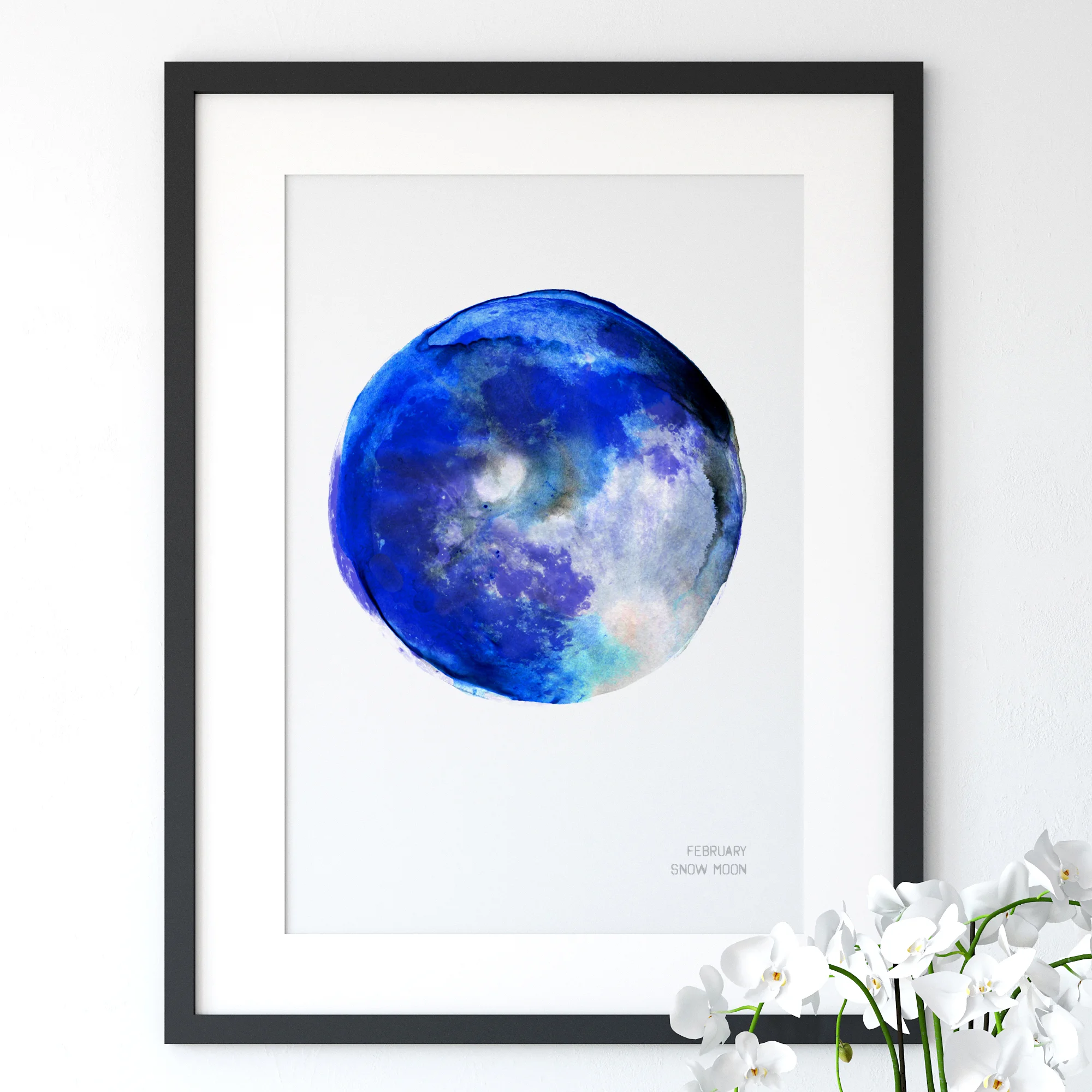 February Snow Moon Art Print poster Drawn Together art Collective.jpg
