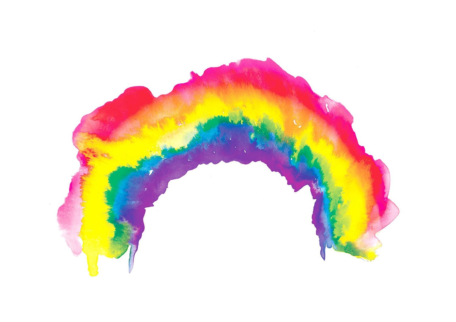 Rainbow Watercolour Art Print — Drawn Together Art Collective ...