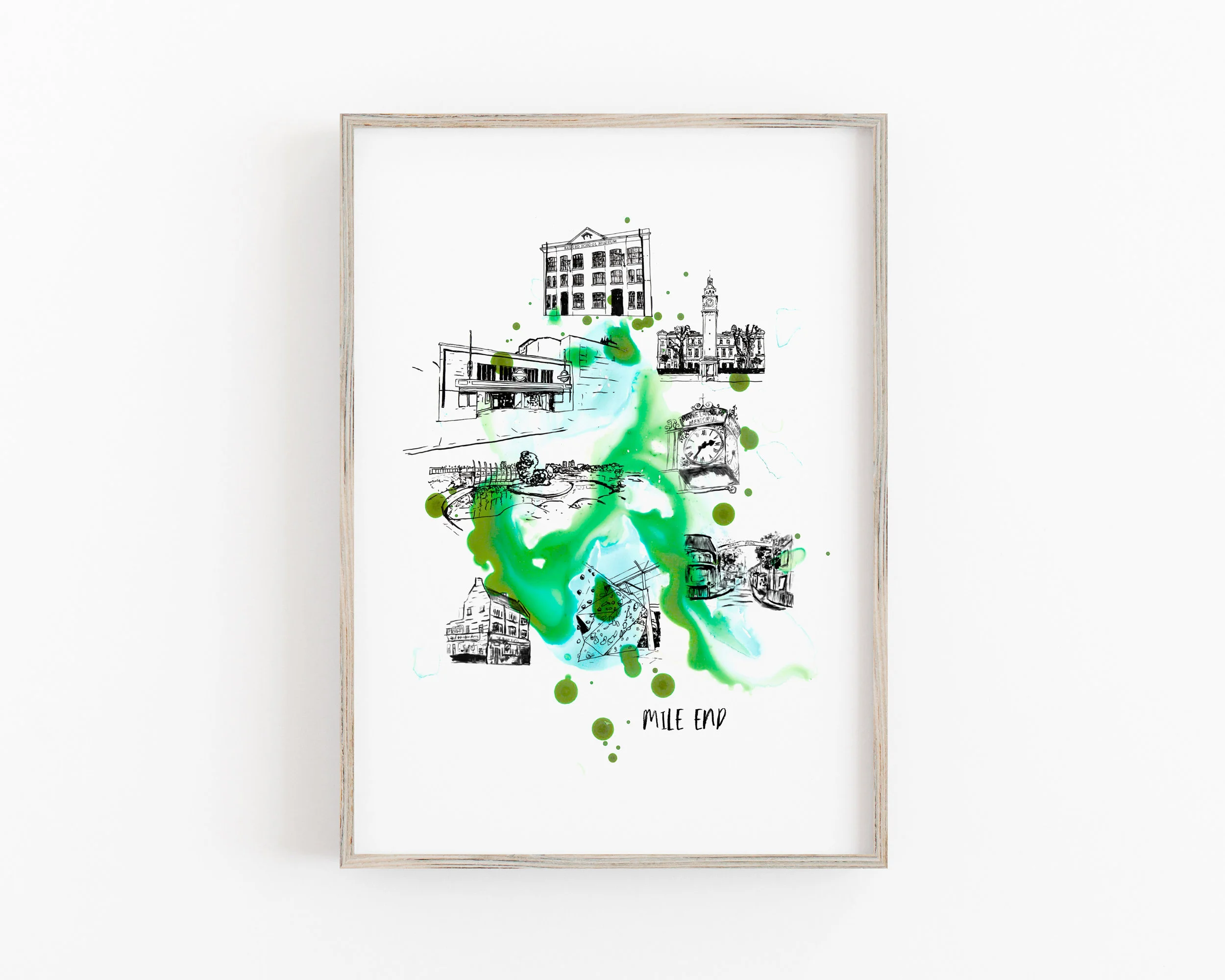 Mile End London Art Print