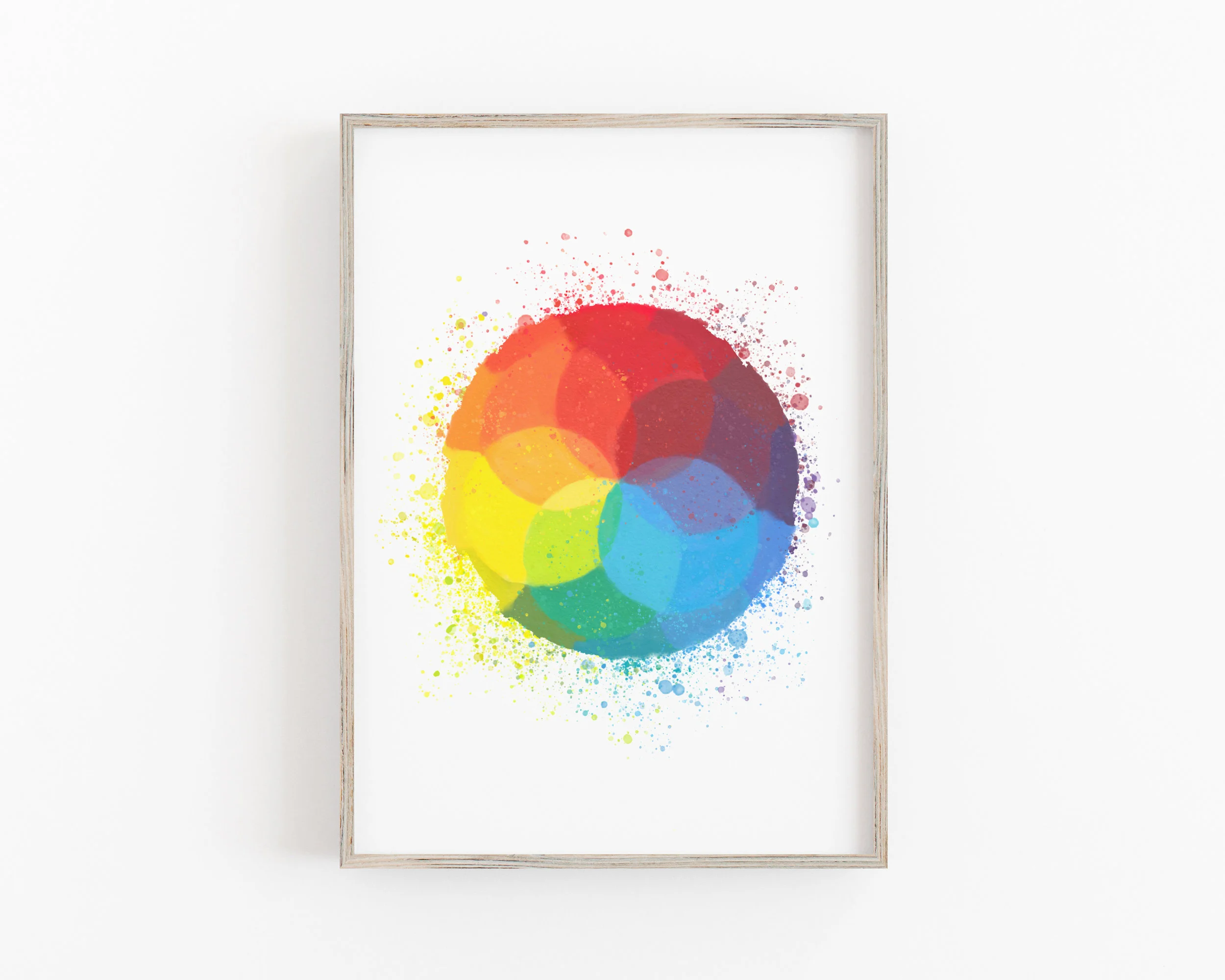 Geometric Colour Wheel Art Print - Colourful Wall Art