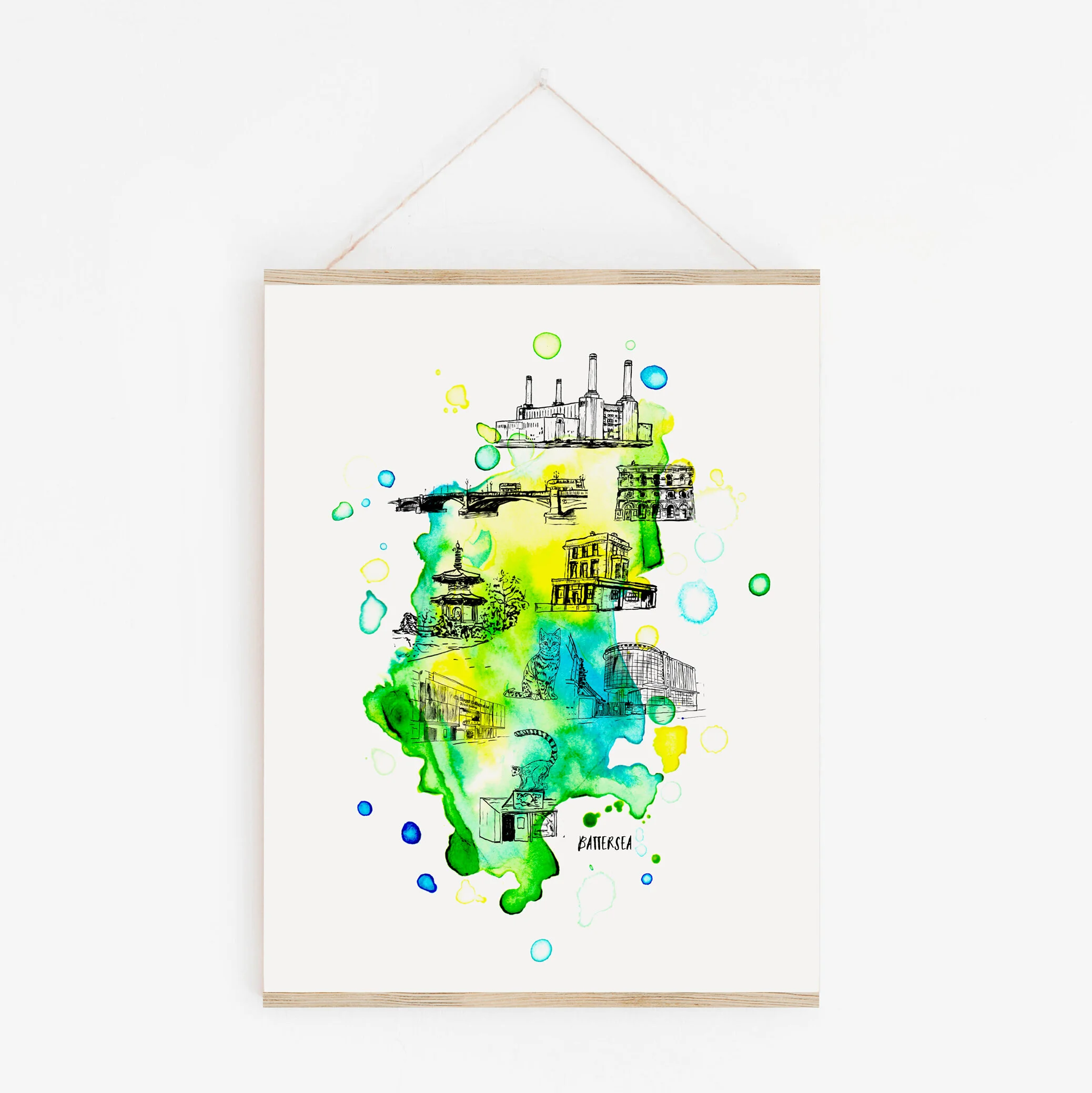 Battersea London Area Art Print
