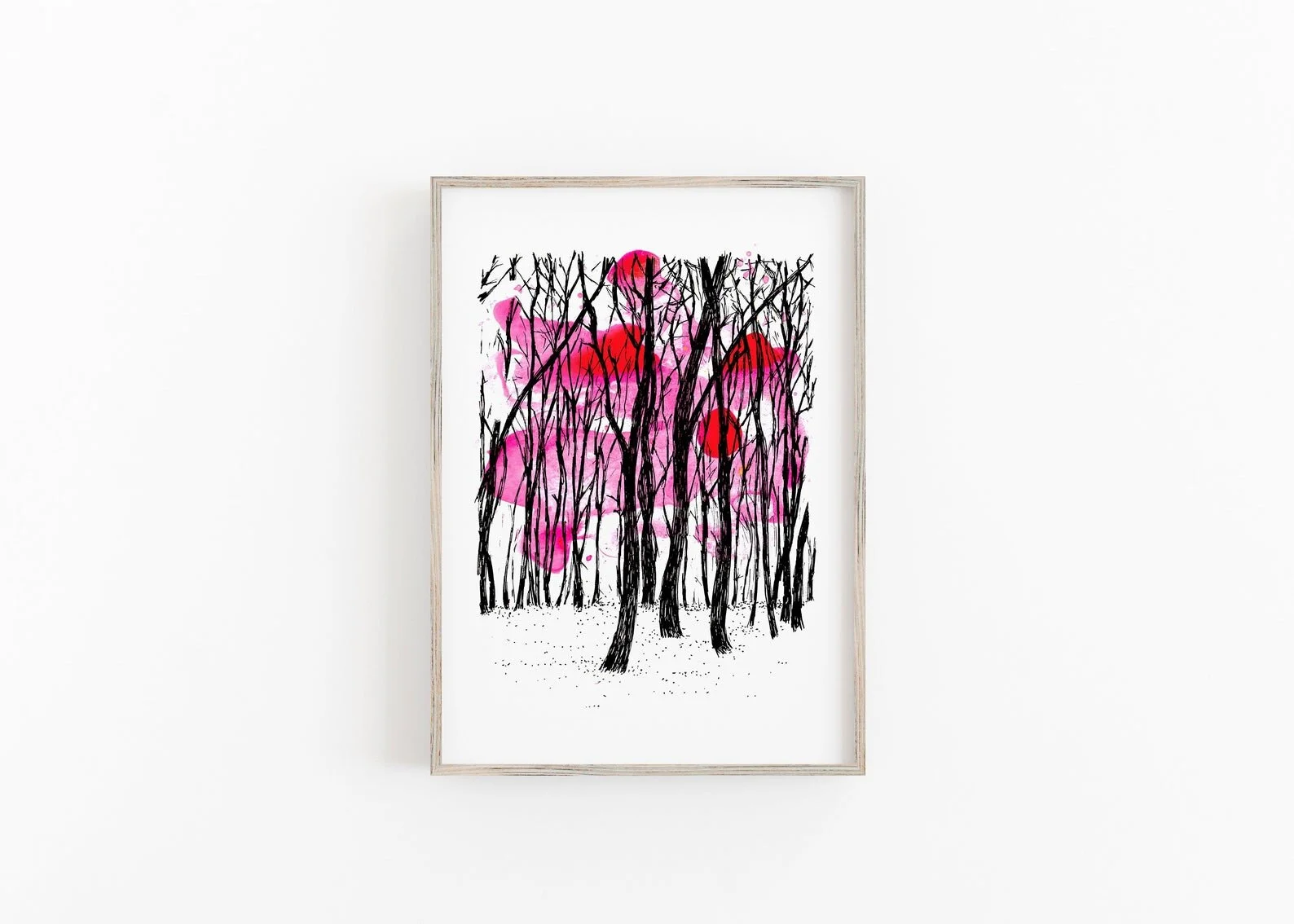 Red and Pink Trees