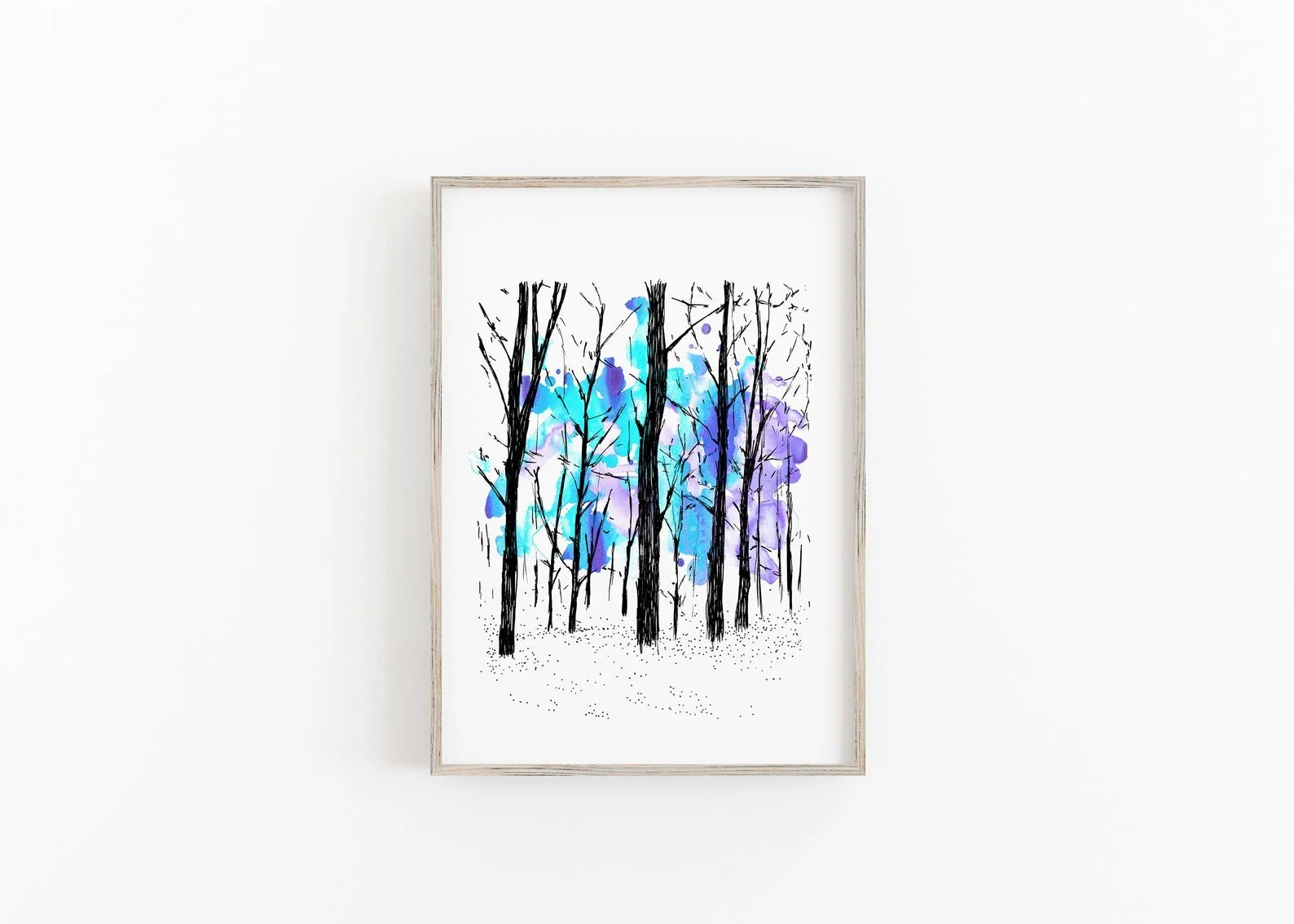  Trees in Blue and Purple