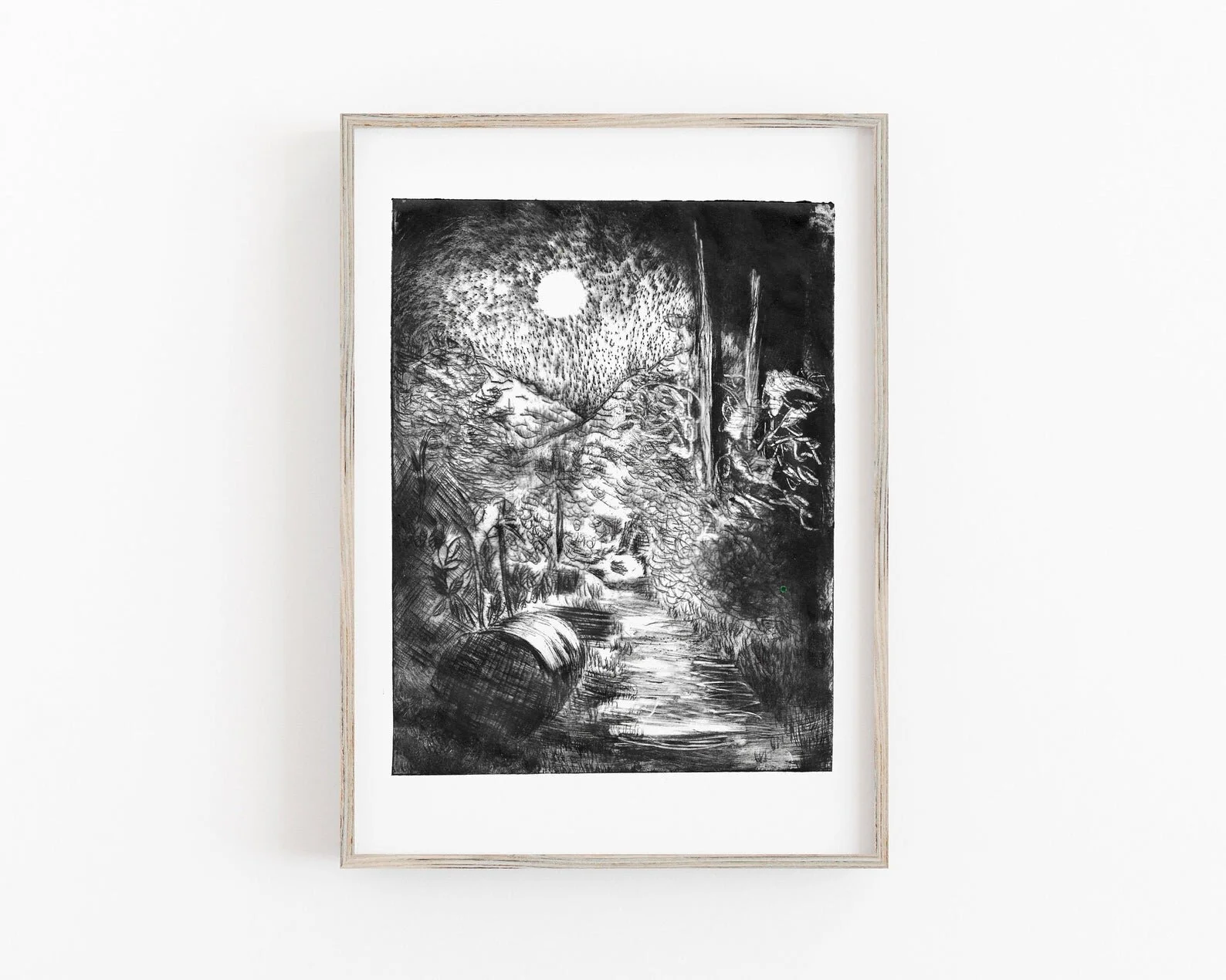 Moonlight Path in Black &amp; White