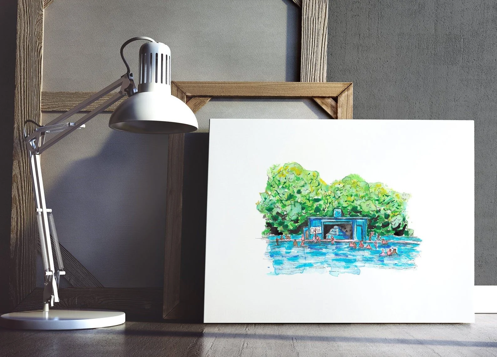 Tooting Bec Lido Art Print