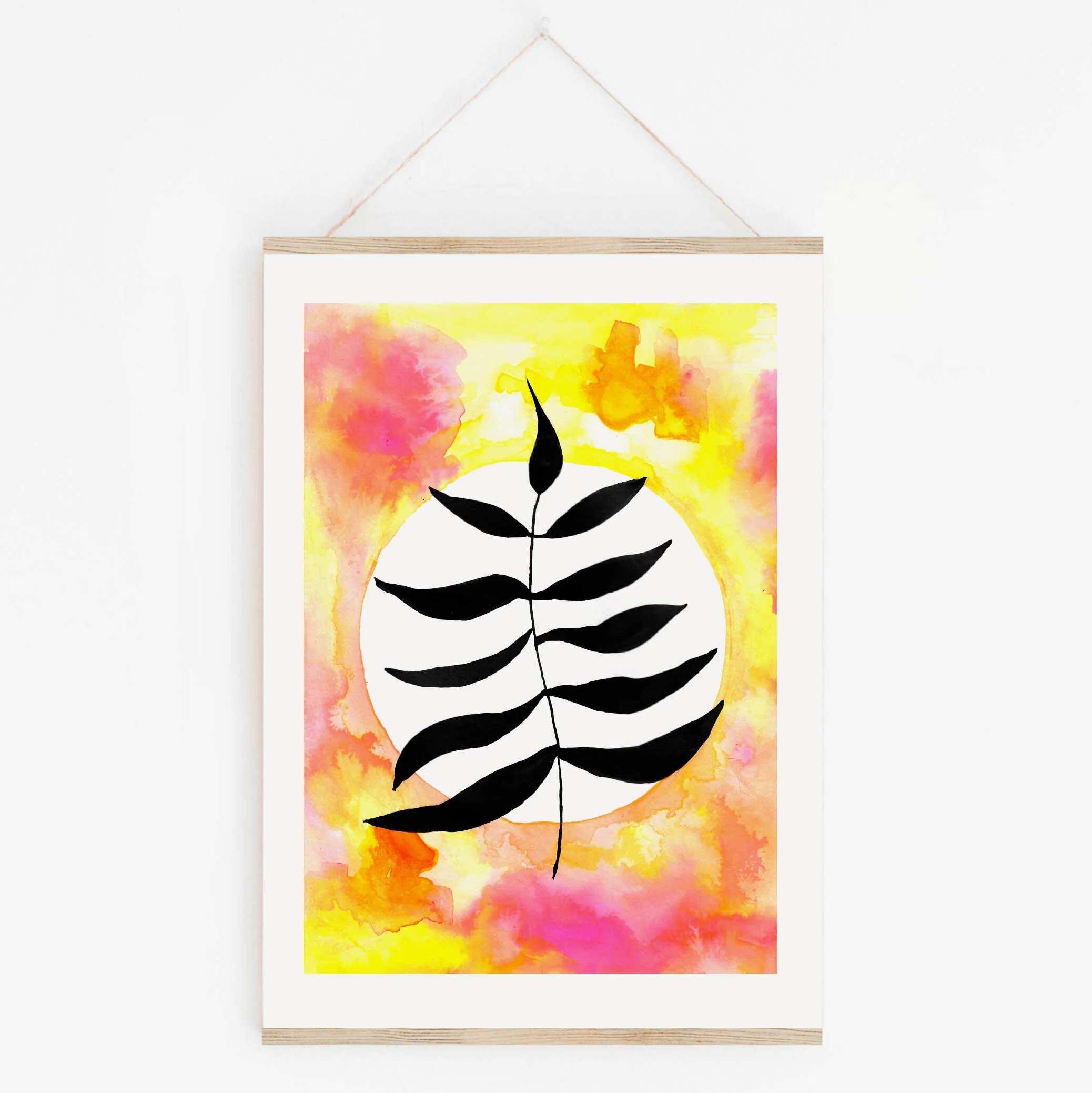 Plant Drawing Daylight Colours Art Print