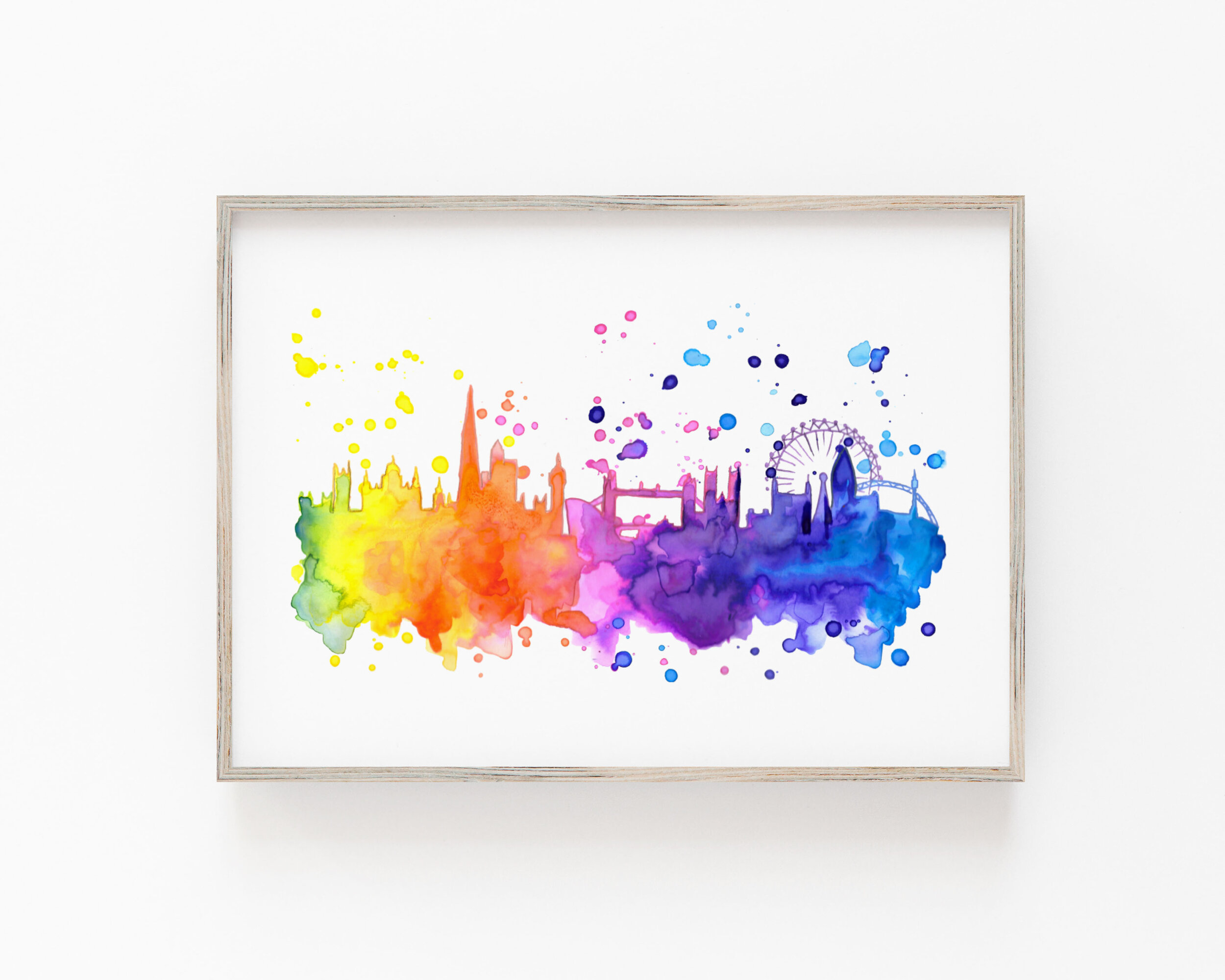Rainbow London Skyline Artwork