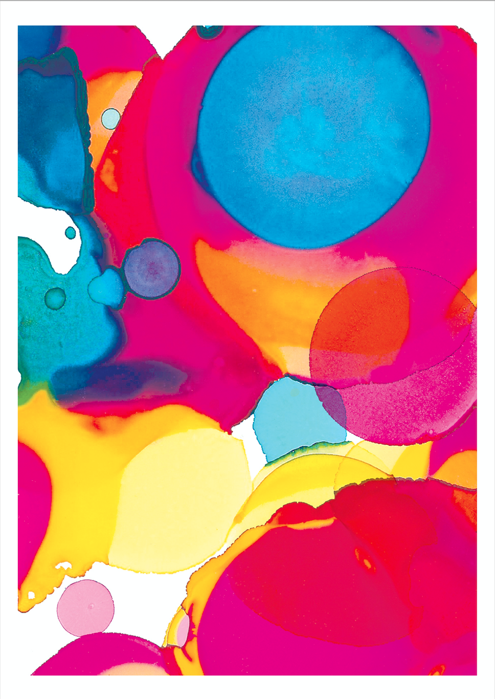 Abstract Rainbow Coloured Art Print