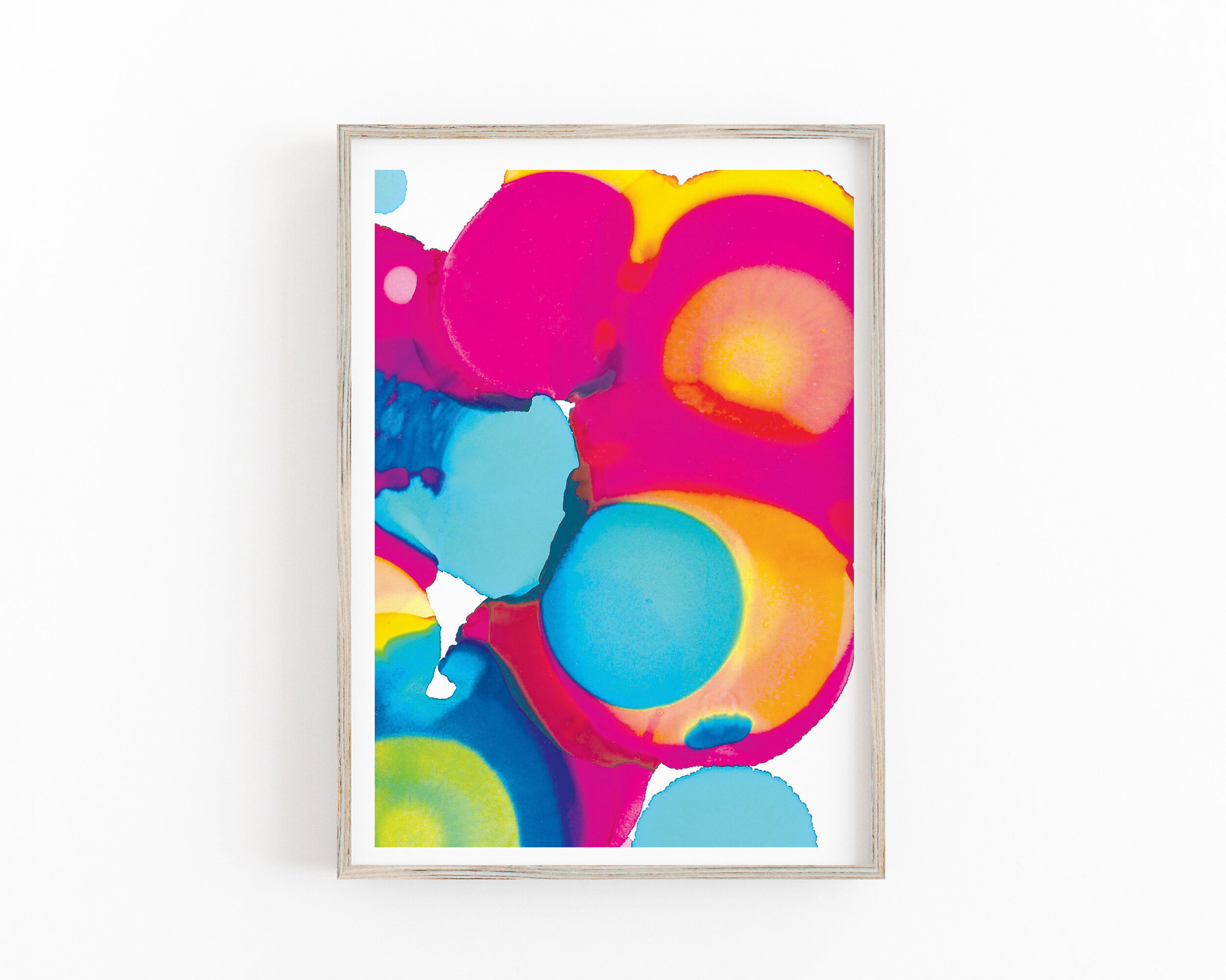 Rainbow Coloured Abstract Art Print Digital Download