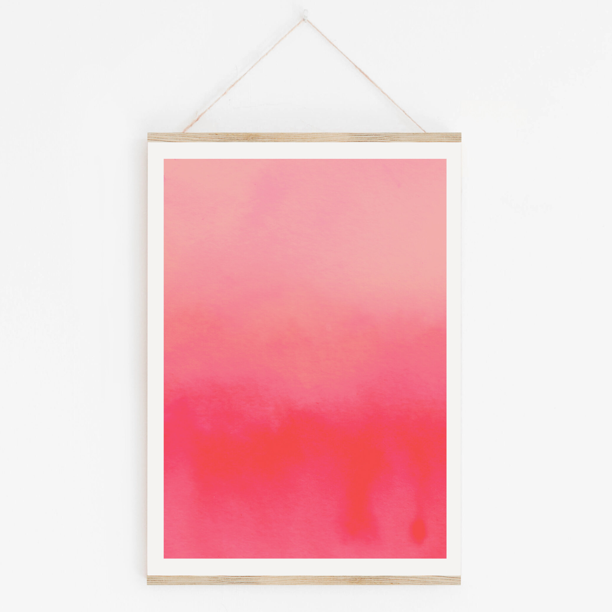 Pink Coral Red Abstract Artwork Print available to buy uk
