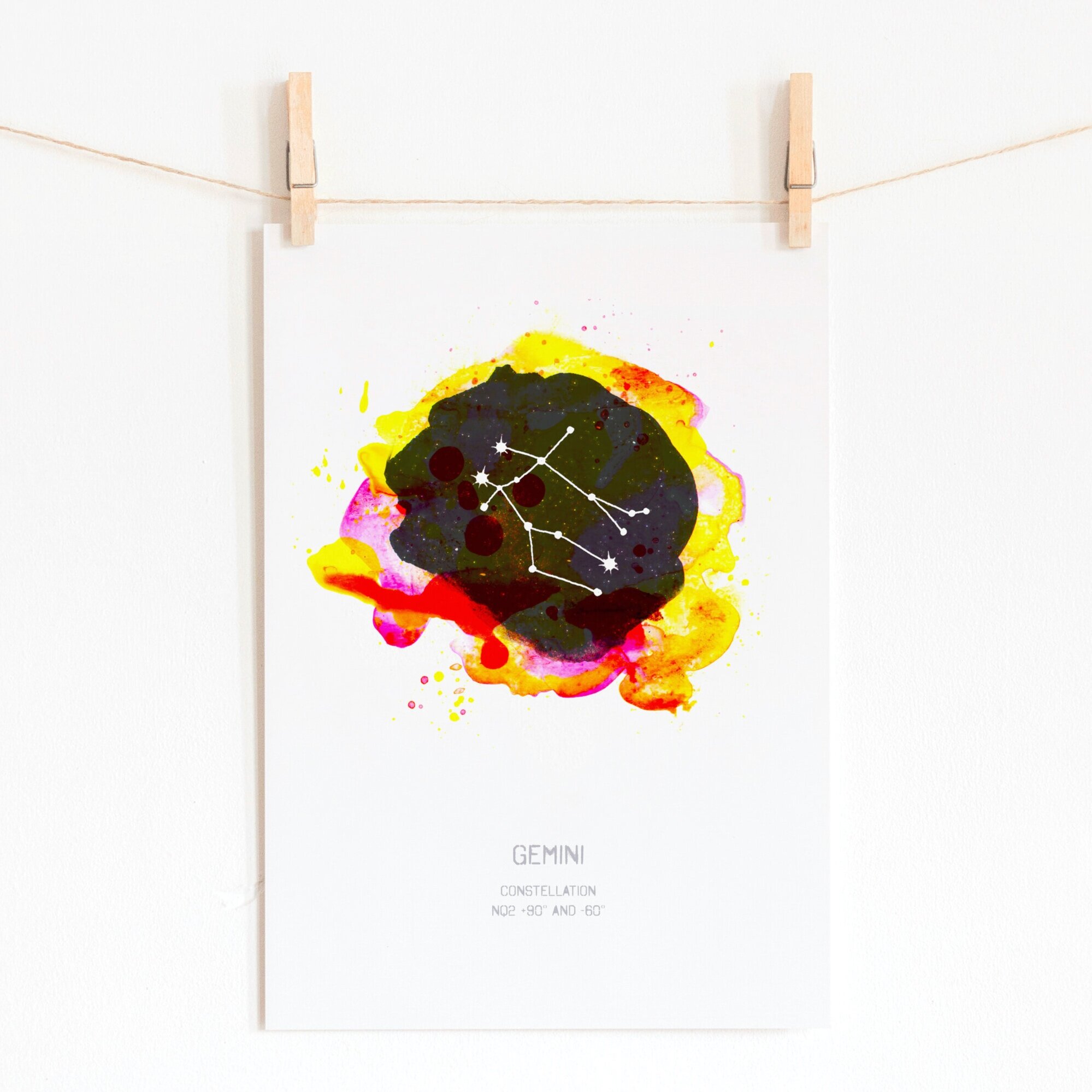 Gemini Zodiac Constellation Art Print
