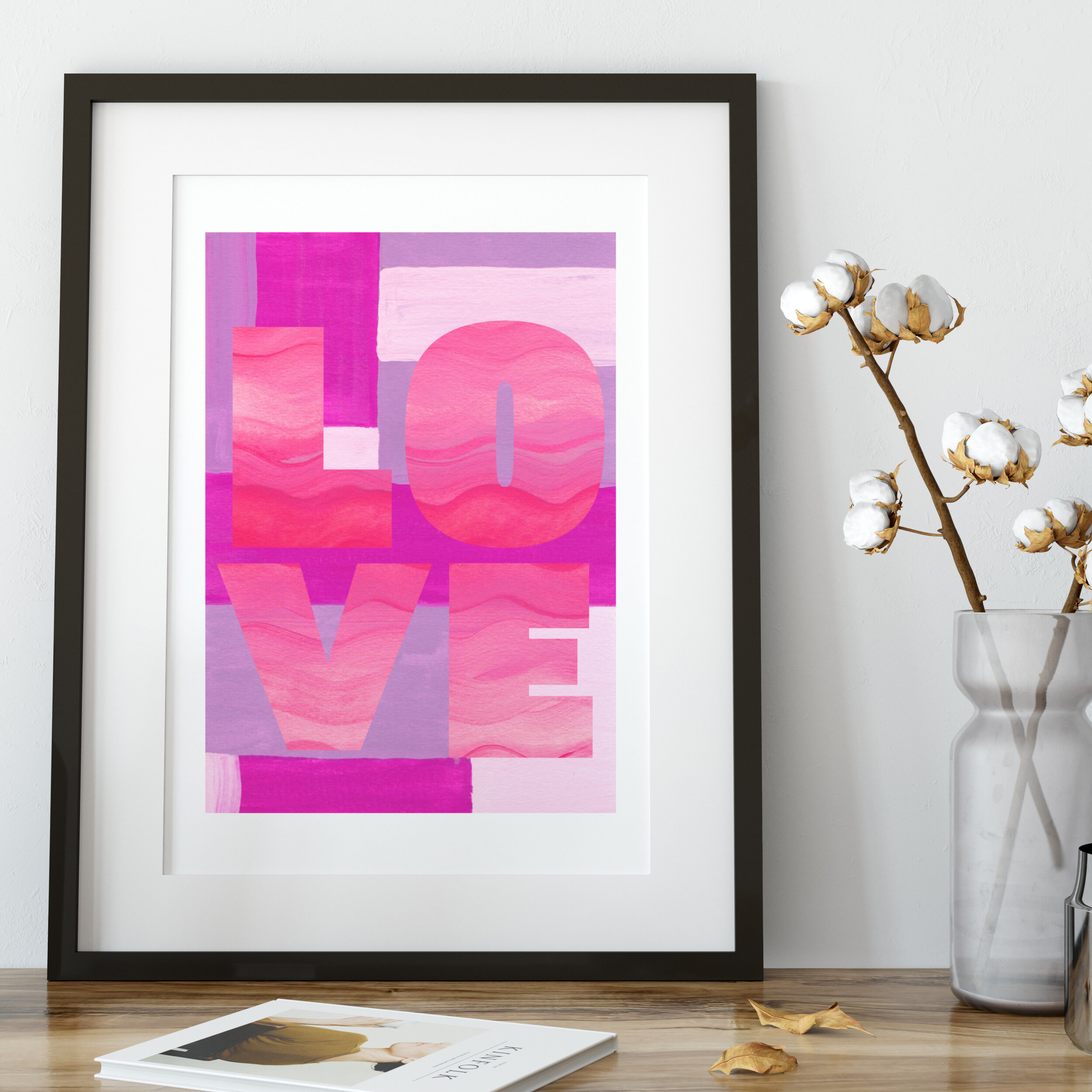 Love Typography Painting - Art Print