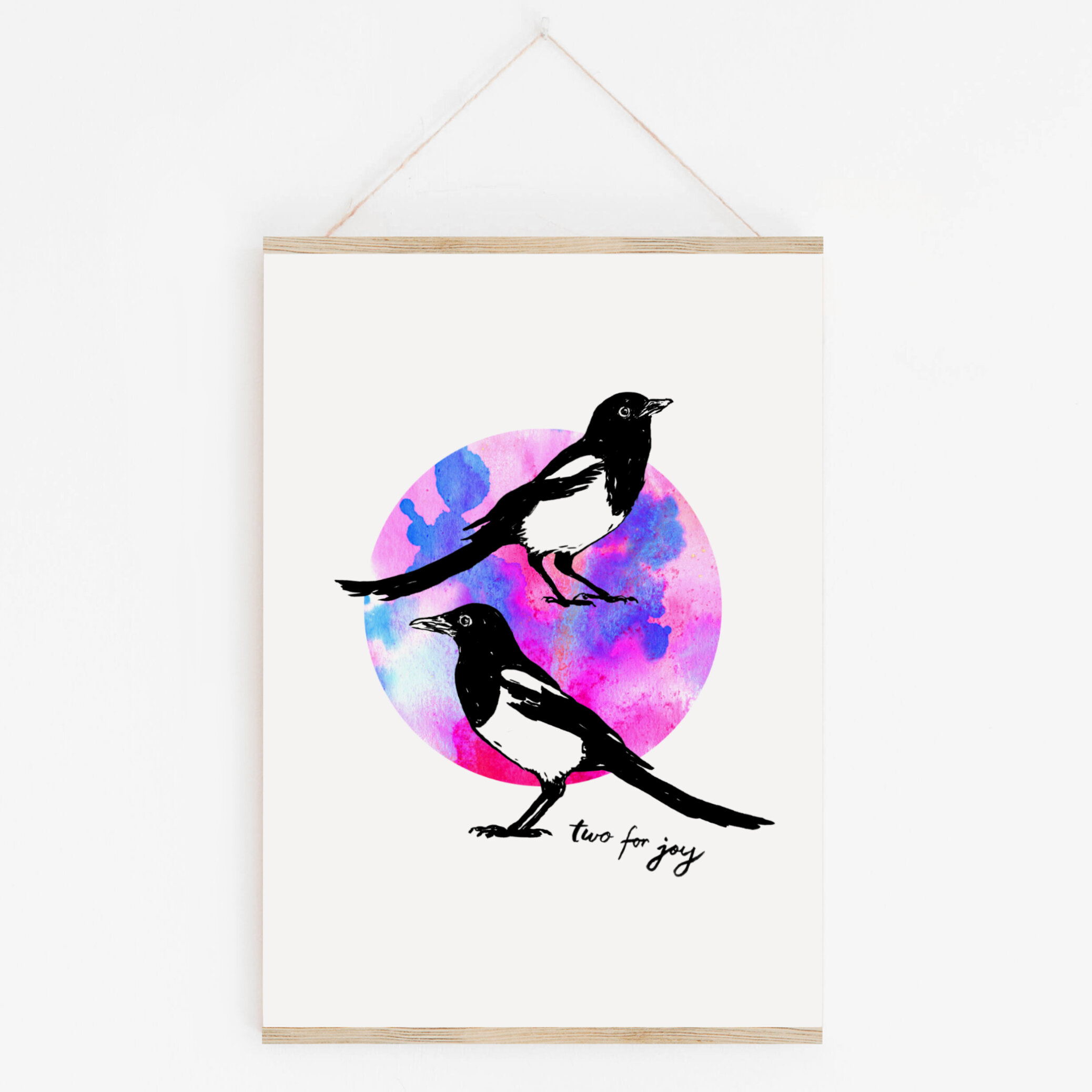 Two for Joy - Magpie Art Print