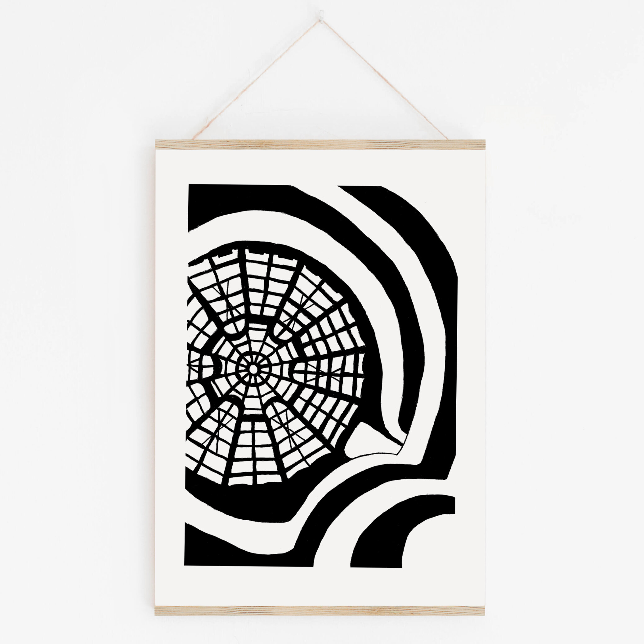 Guggenheim Art Print - Black and White 