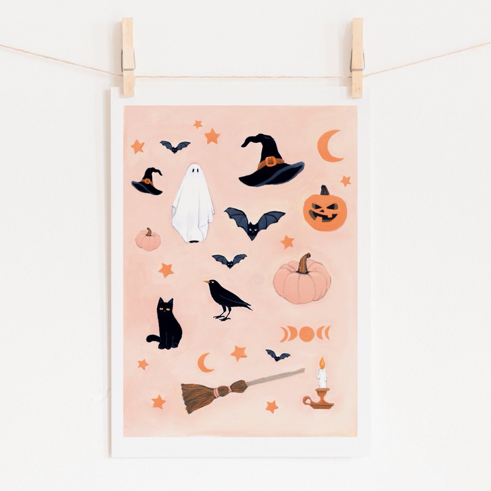 Halloween Illustrations - Digital Download Printable Halloween Art