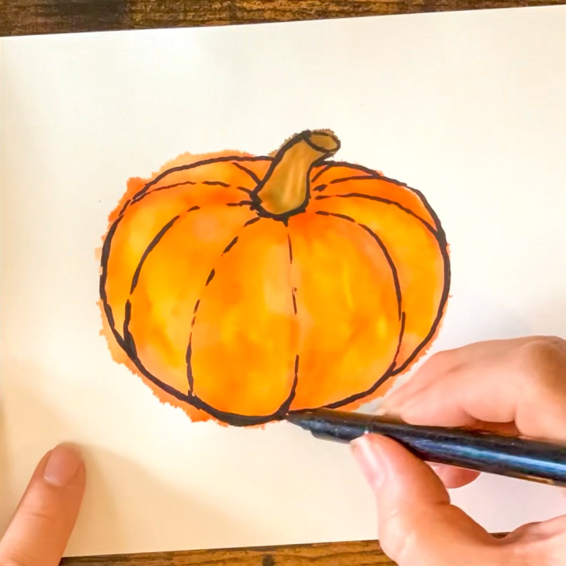 Easy pumpkin drawing ... | Pumpkin drawing, Vegetable drawing, Fruits  drawing