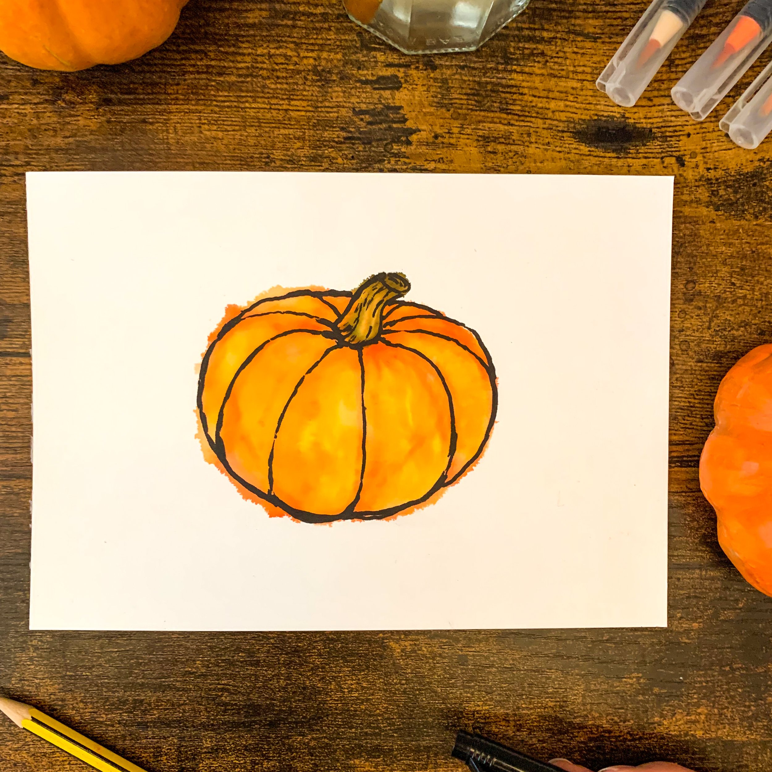 How To Draw A Cute Pumpkin, Step by Step, Drawing Guide, by Dawn - DragoArt
