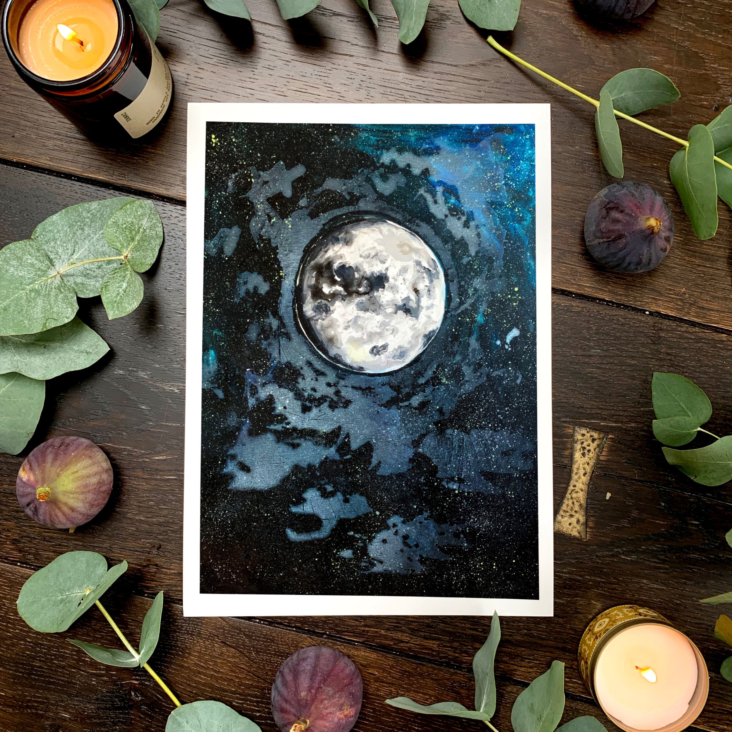 drawmatic moon painting art print by drawn together art a4 print christmas mood candle candle fig.jpeg