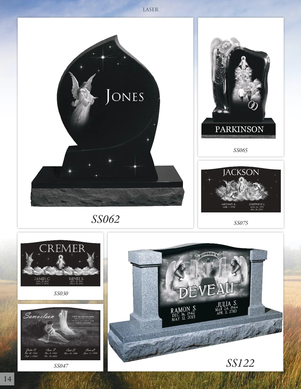 Laser Etching Designs — Southwest Monument & Bronze Memorials