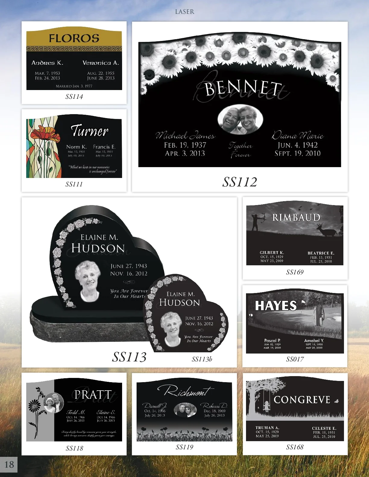 Laser Etching Designs — Southwest Monument & Bronze Memorials