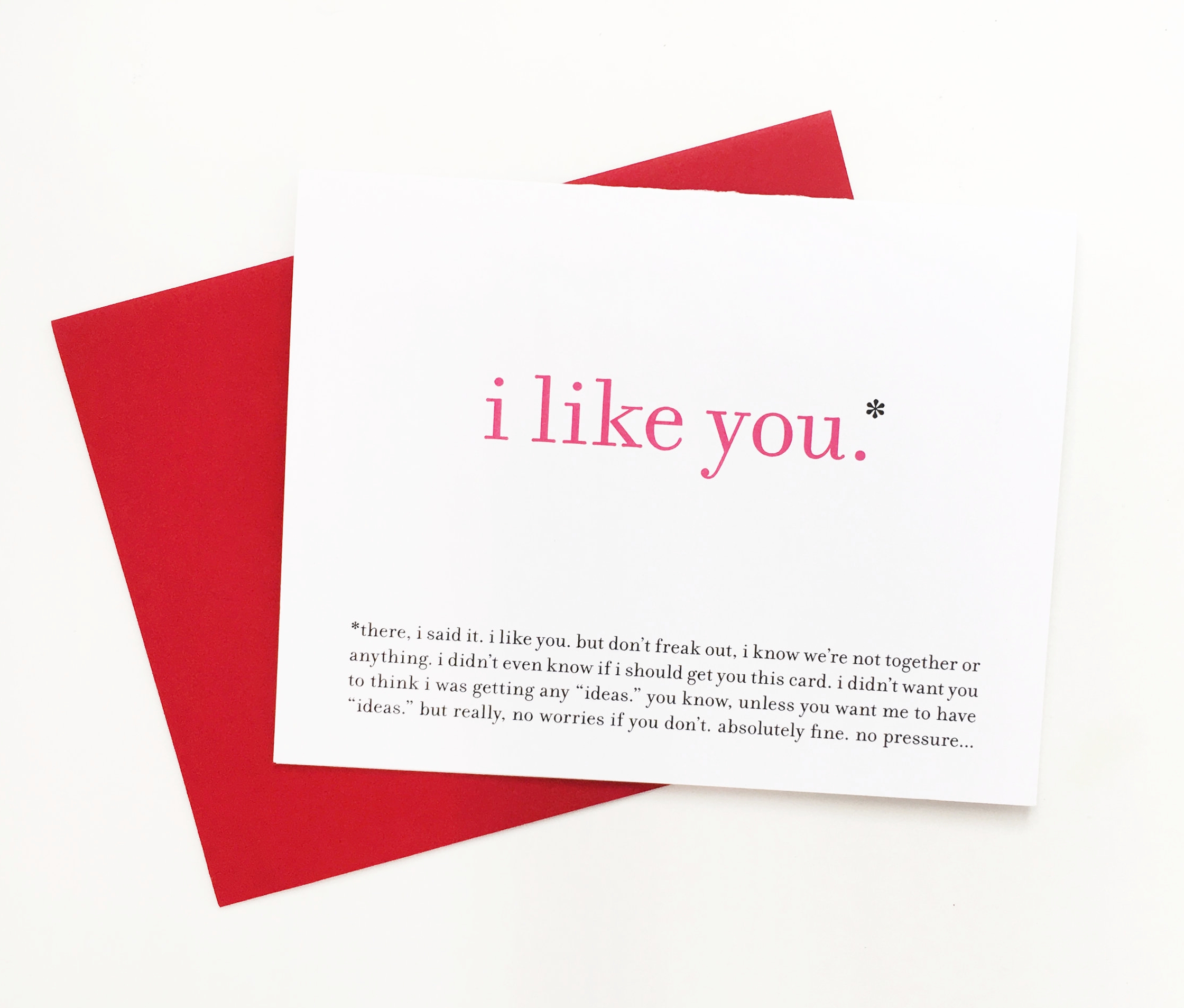 I Like You* Awkward Valentine Card