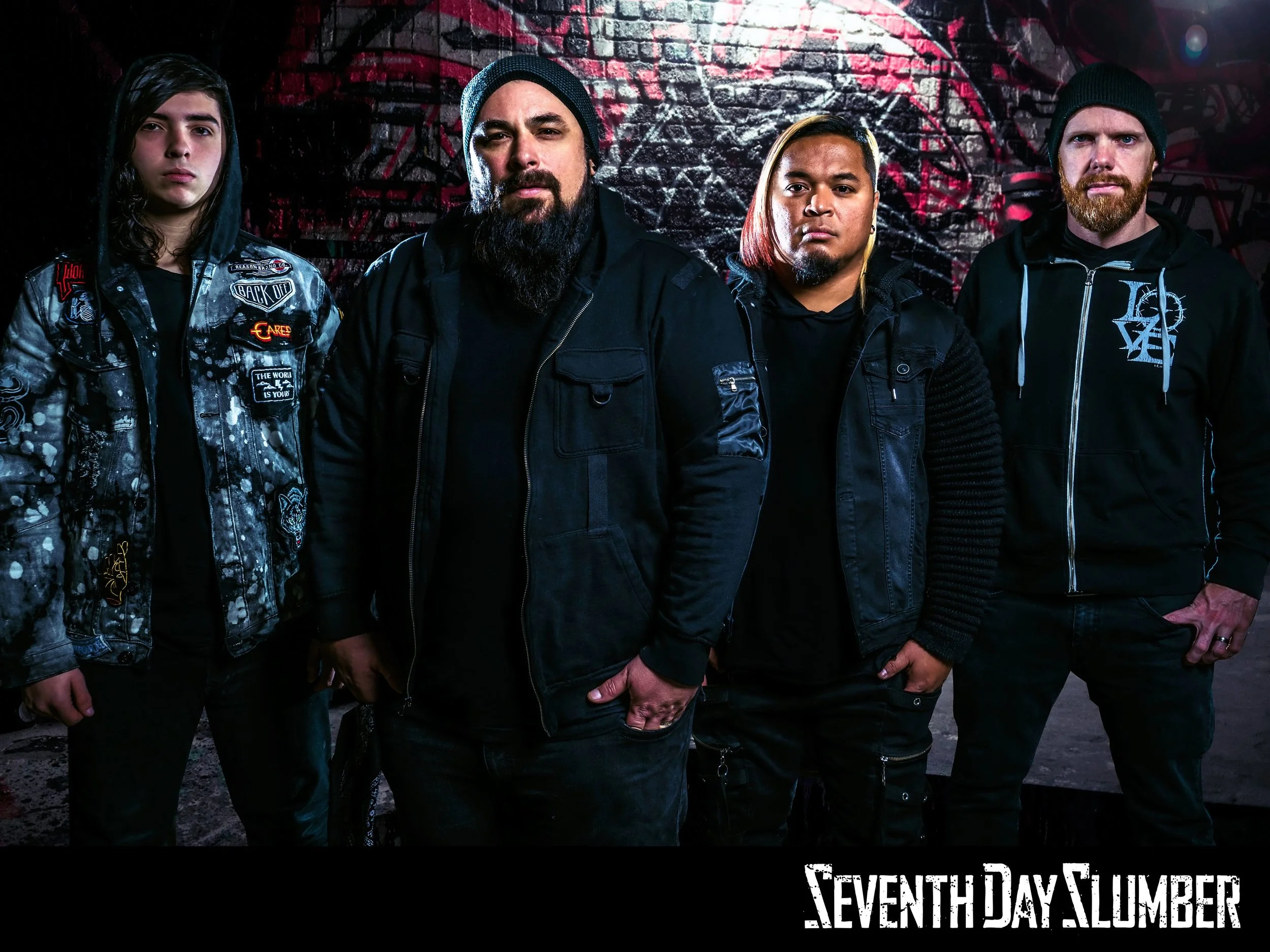 SEVENTH DAY SLUMBER Among an elite group of bands who have dominated and shaped the Christian rock scene for more than two decades, Seventh Day Slumber remains a consistent force on Christian CHR and rock radio. They've sold a combined total of nearly 500,000 units to date; charted two Billboard #1 albums; five #1 singles; 14 Top 10 hits; and garnered a Dove Award. Joseph Rojas and his bandmates--Jeremy Holderfield (guitar); son Blaise Rojas (drums); and friend Ken Reed (bass)--are known for a string of signature songs, including "Oceans From The Rain," "Inside Out," "Caroline," "Finally Awake" "We Are The Broken" and "Wasted Life. THE STORY Seventh Day Slumber frontman "Joseph Rojas" gave his life to Jesus in the back of an ambulance after a suicide attempt, overdosing under the same roof where his praying mother daily fell to her knees on his behalf. Joseph's mile-long rap sheet and $400 a day cocaine habit left him nowhere to turn. God supernaturally showed up on the way to the hospital that night, touching Joseph's heart and changing his life forever.