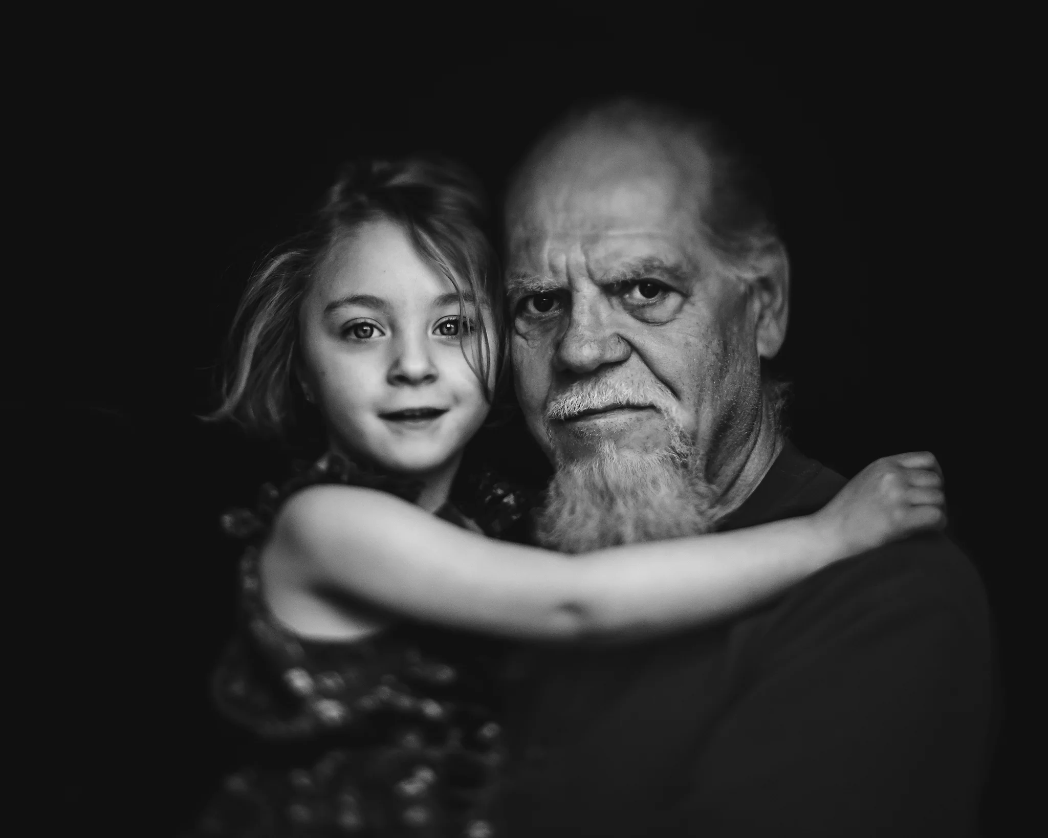 HOLLY AWWAD-"A Portrait with Papa" 85mm freelensed, ISO 800, 1/1250