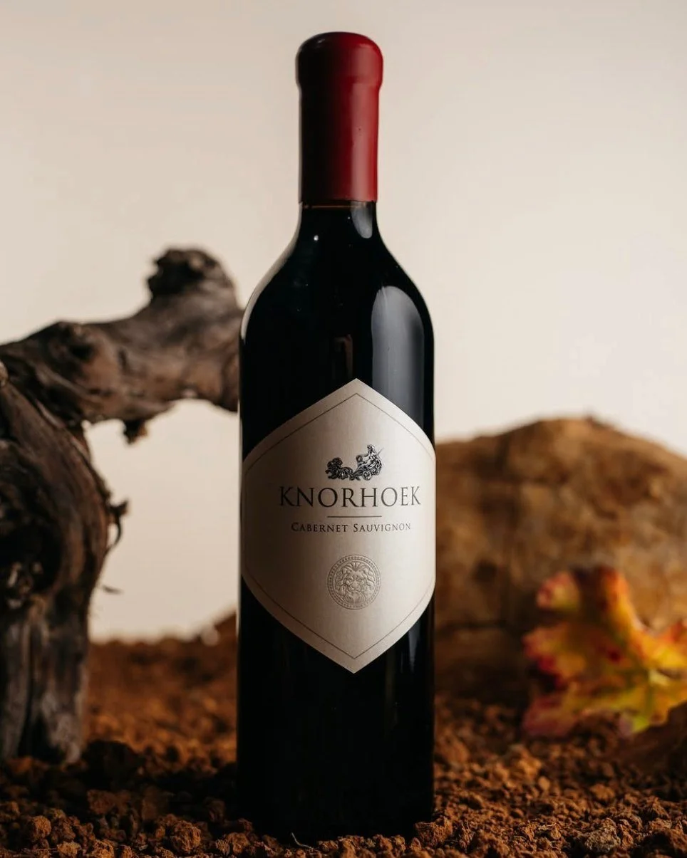 Award-winning and gaining serious traction in the US, Knorhoek&rsquo;s Cabernet Sauvignon is a bold, classic Stellenbosch expression.

It opens with red berries, cranberry and cassis, followed by layers of sour cherry, flint and leather. On the palat