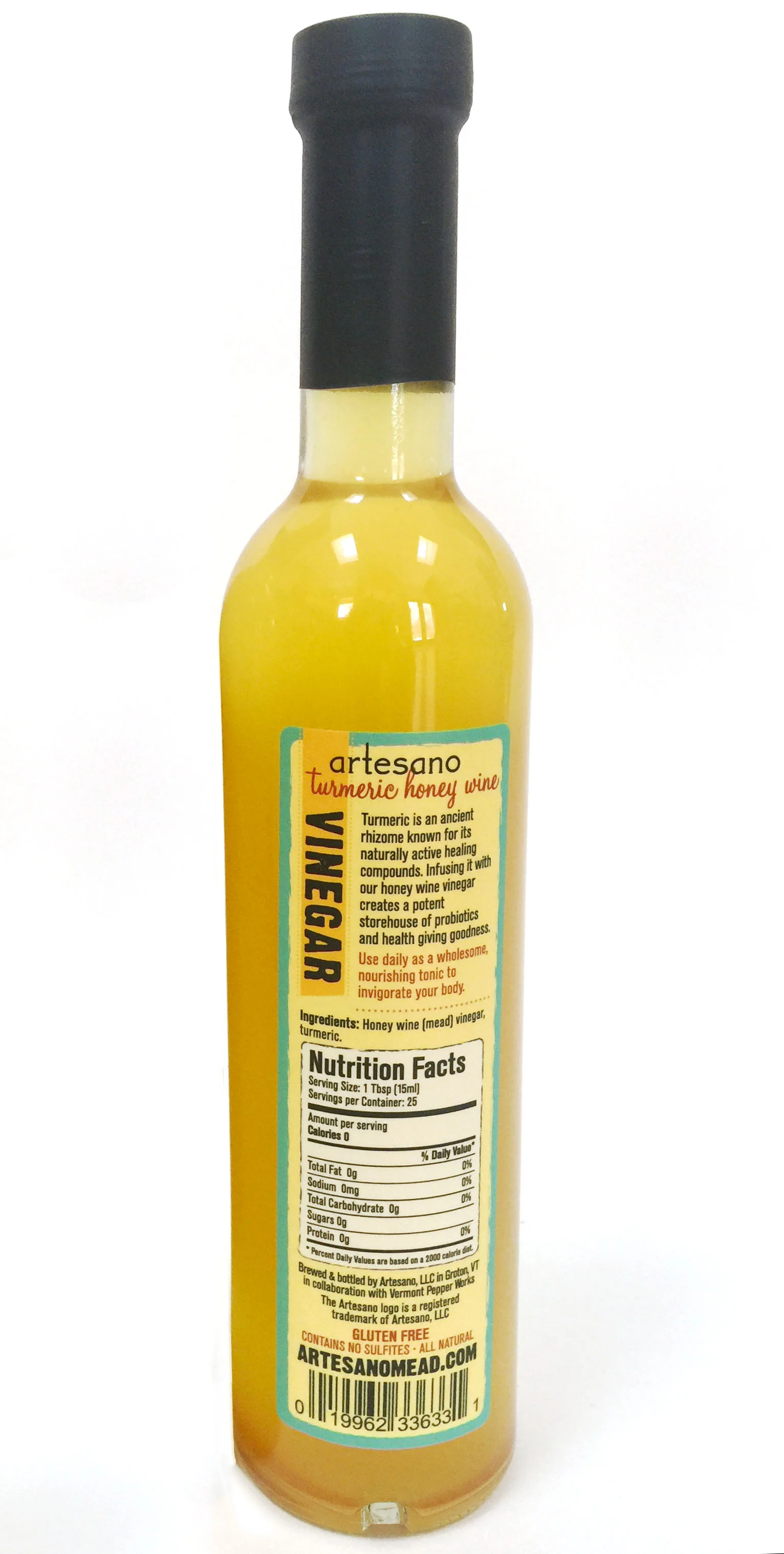 Turmeric Mead (Honey Wine) Vinegar 375mL — Artesano