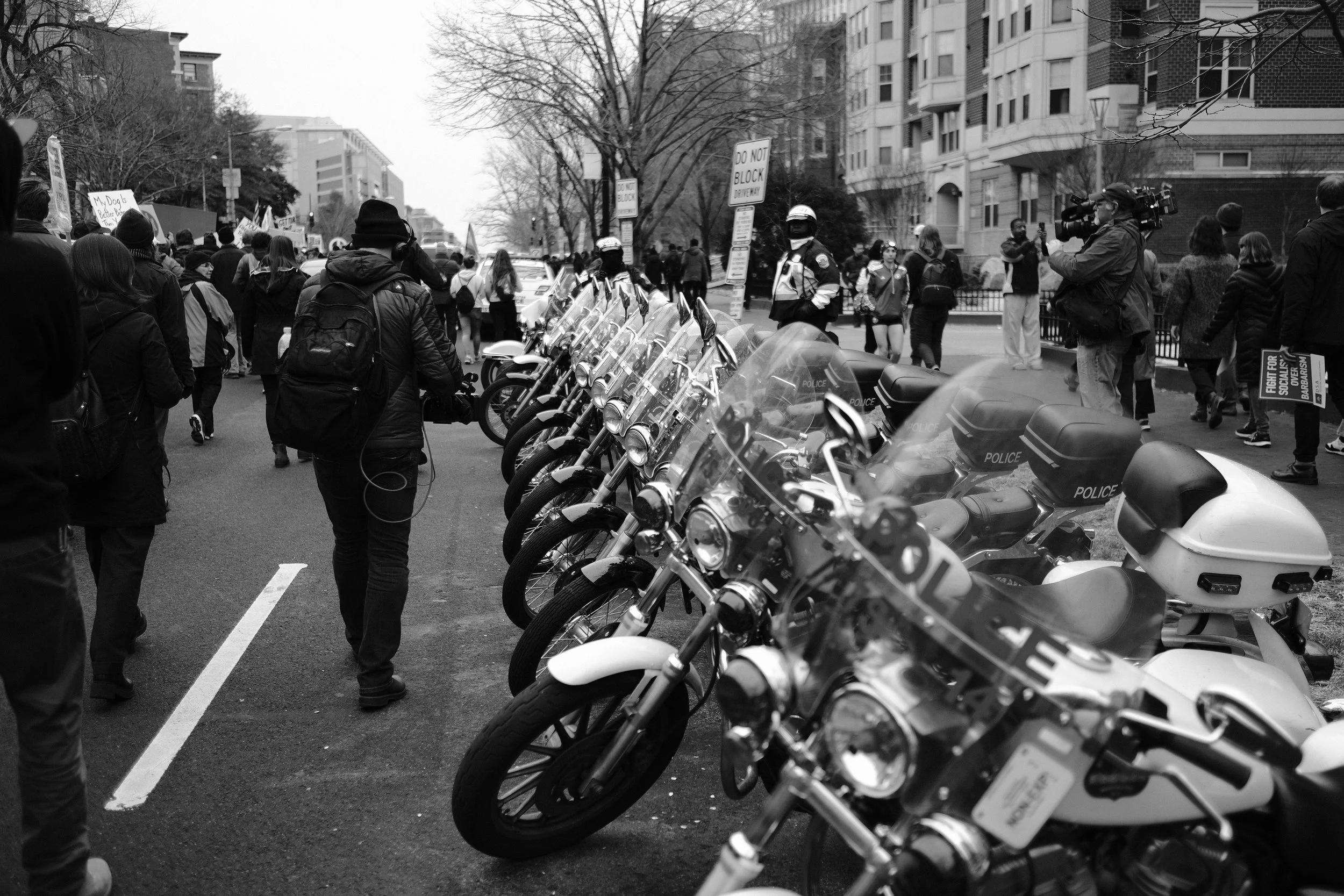 The police presence was heavy in D.C., but I was never searched or in fear for my equipment.