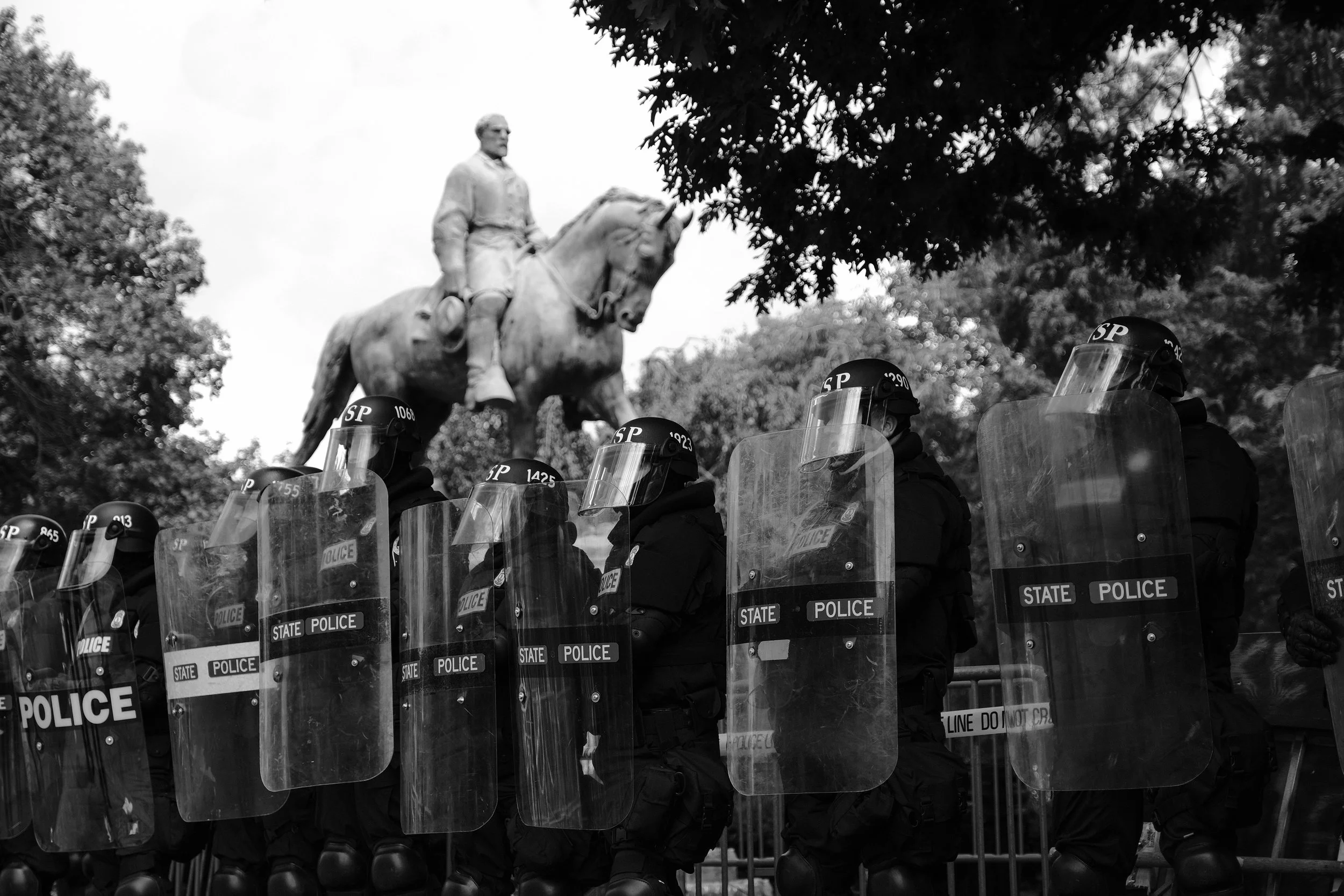 At approximately 11:30 AM, before the Unite the Right rally was even scheduled to begin, police declared everyone present an unlawful assembly and begin to push both the white supremacists and protesters away from Emancipation Park. Conflicting and contradictory orders were issued as police attempted to clear the street of people, and even many of the officers didn’t appear to know where they should be or where they should go. Despite all of the melees and the use of gas and mace, there were no attempts by police to intervene prior to this.