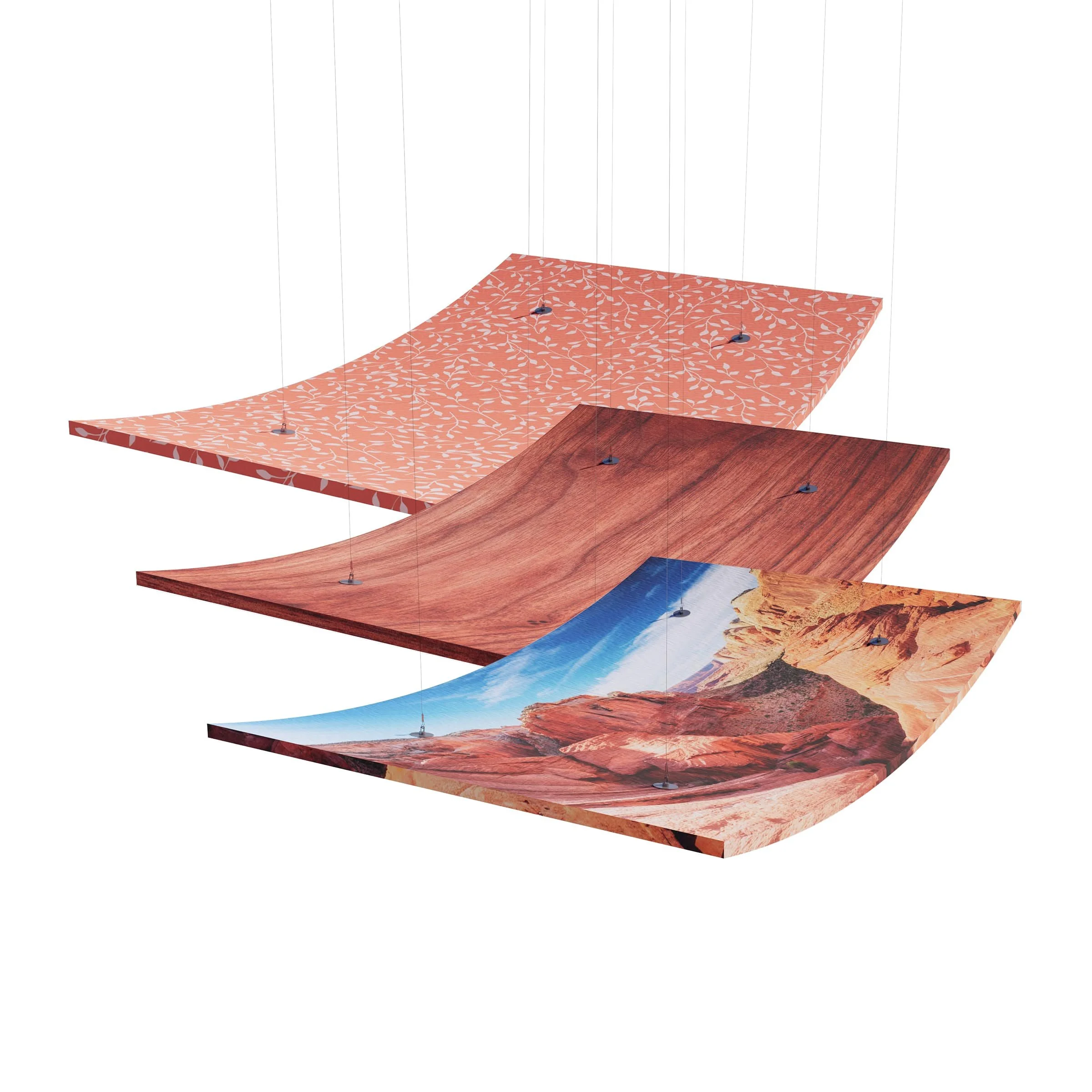 Archadia Curved Clouds Printed