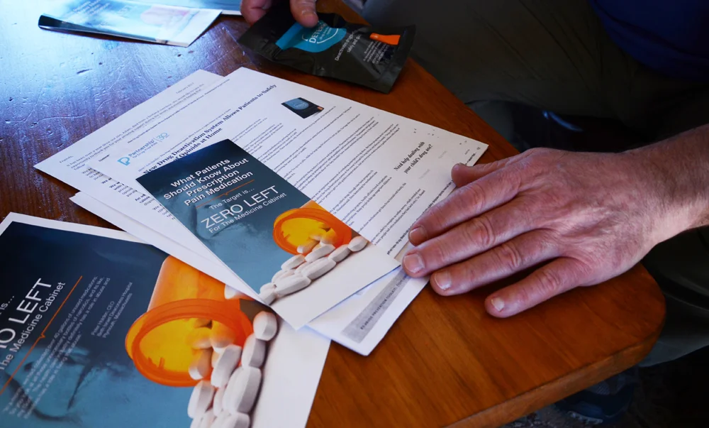 Wishing they knew more about the importance of carefully storing and disposing prescription drugs, the Mosers are now trying to partner with local hospitals and other medical institutions on an awareness campaign to encourage safe handling. (Casey McDermott/NHPR)