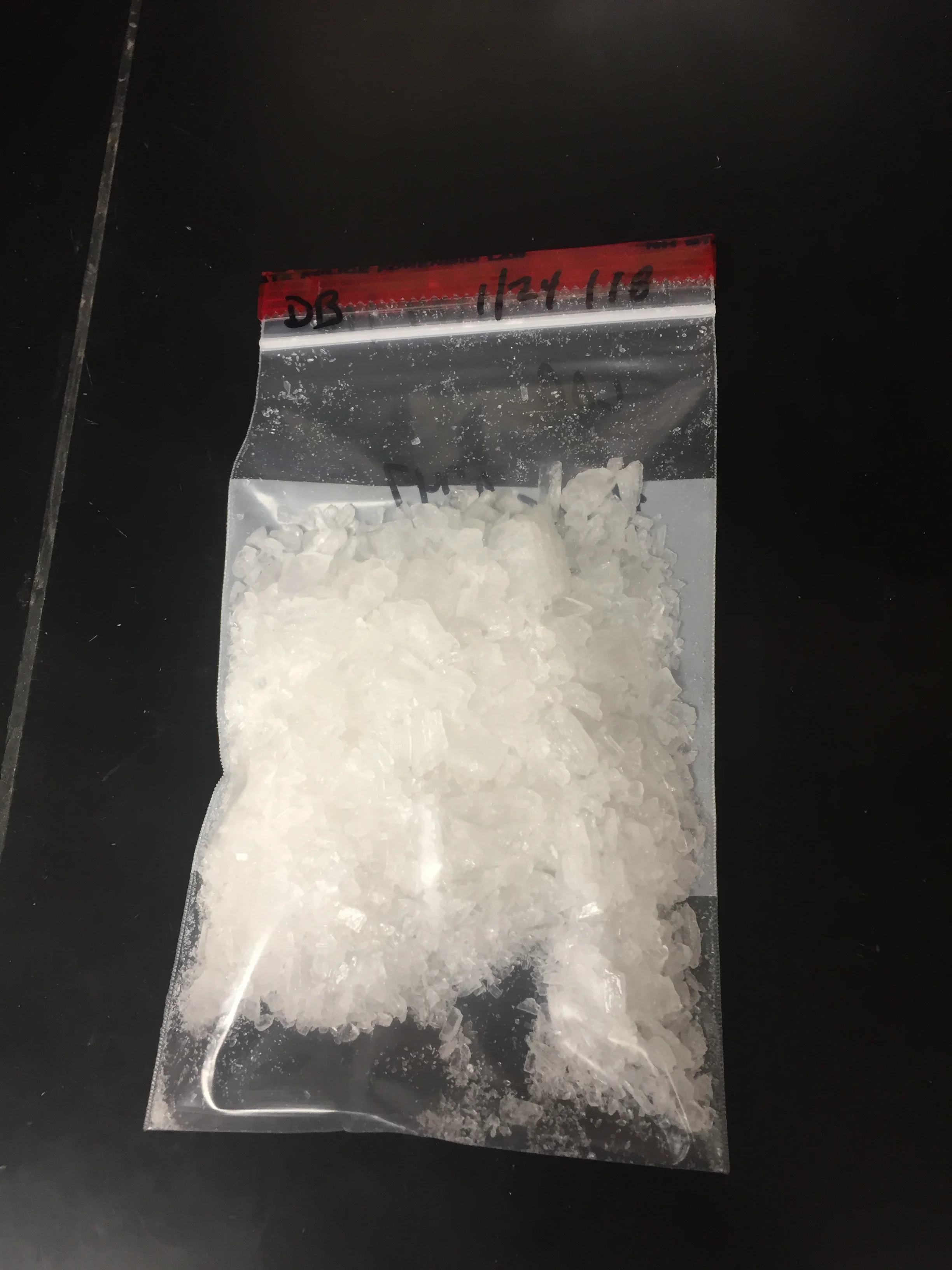 This is a quarter pound of meth that was seized in a recent meth arrest. CREDIT PAIGE SUTHERLAND/NHPR