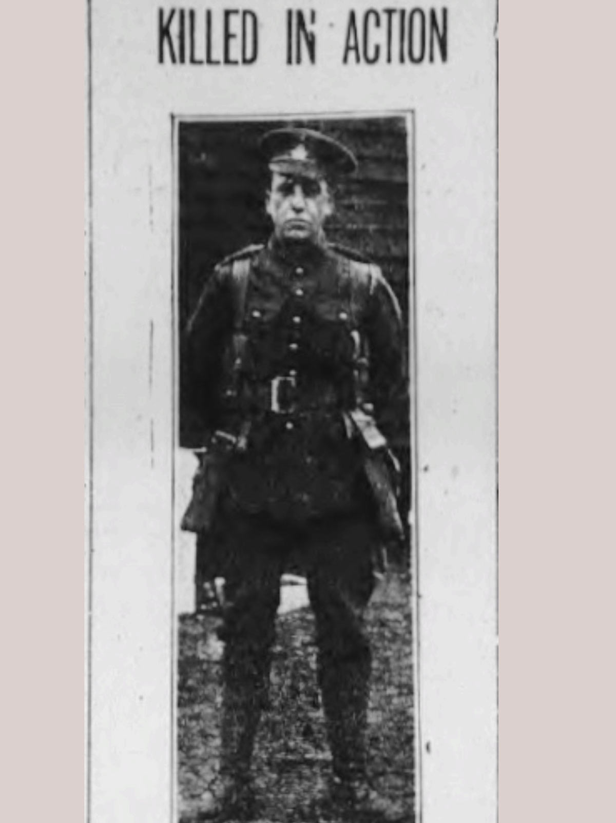 This picture is from the Guardian - a newspaper in Charlottetown. It states that Ernest was with the 104th Battalion. 