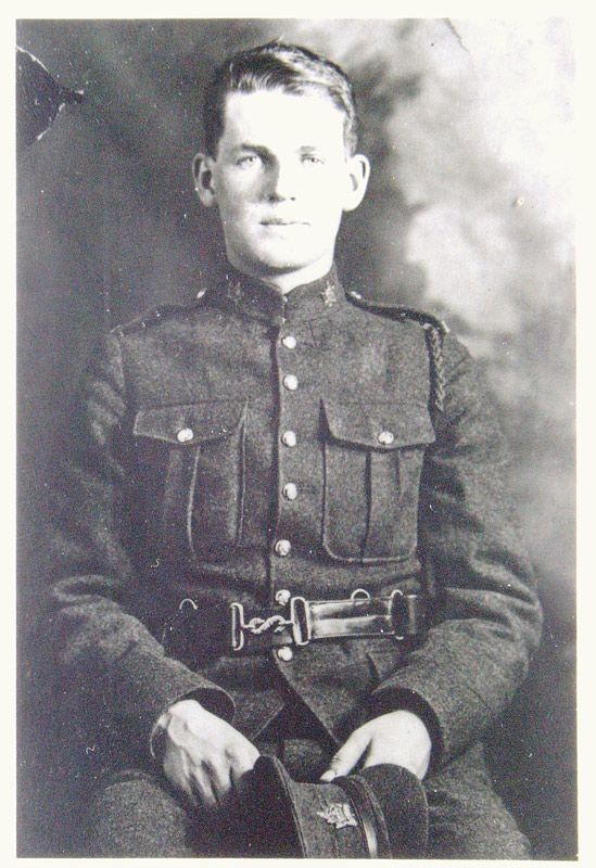 Charles Everett Fraser, his Enlistment Portrait before going to WWI