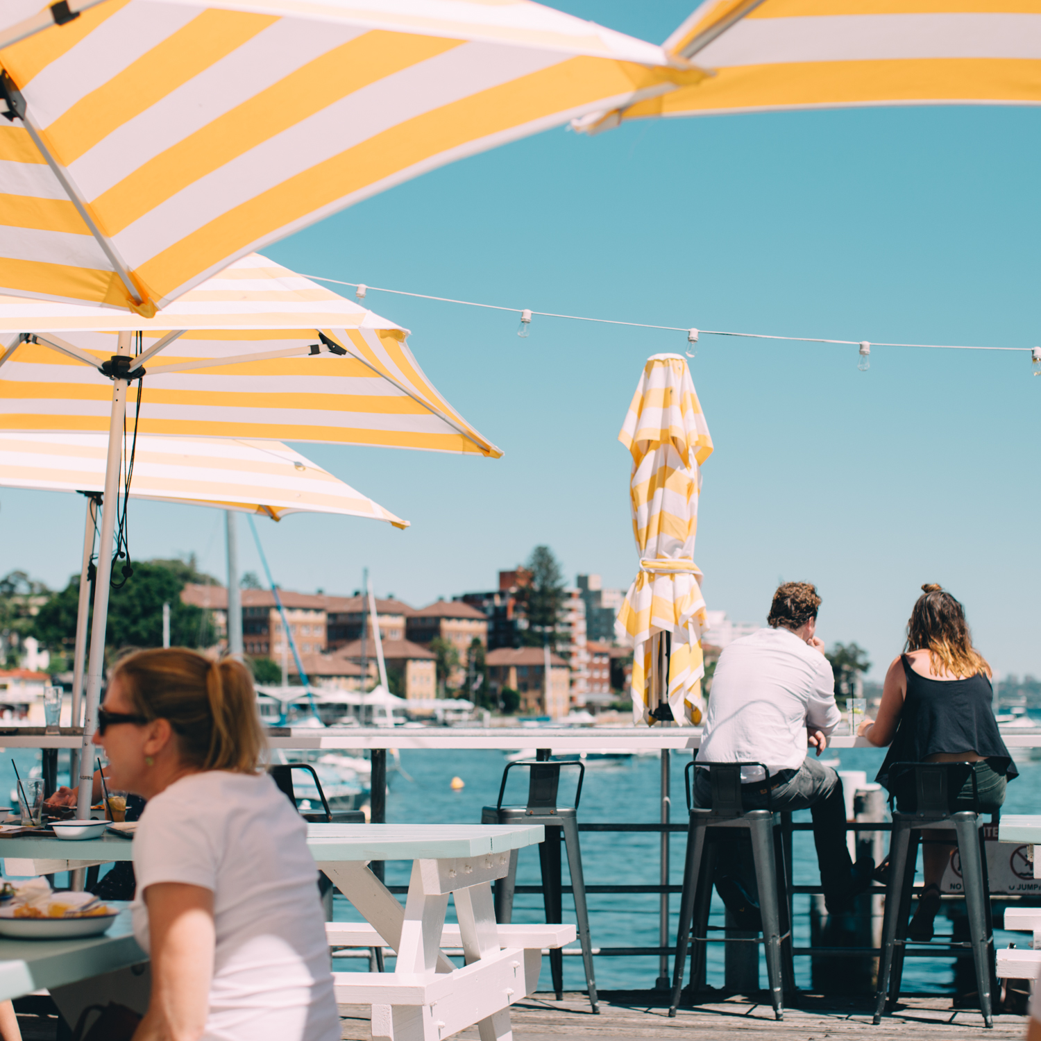 good pizza and a cute chillout spot at the manly wharf hotel