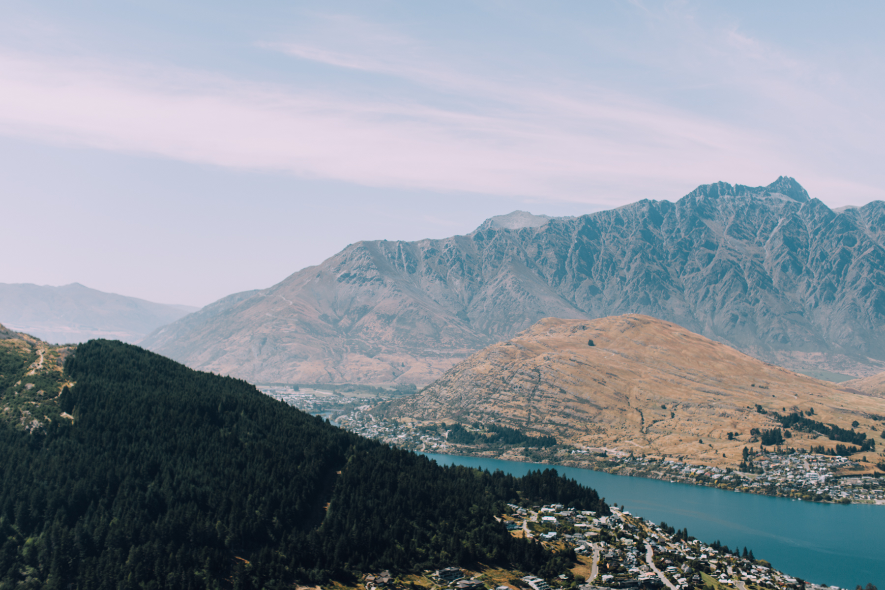 the remarkables from the viewpoint at skyline queenstown