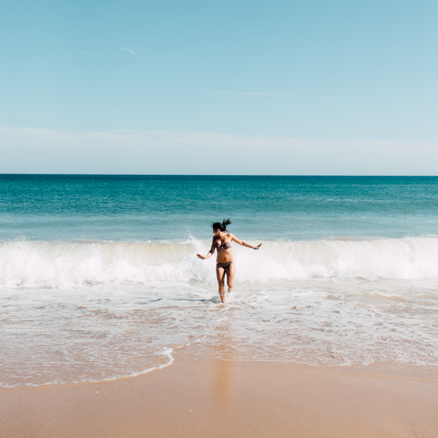 crazy Ance went for a swim in the ocean every day. i wasn't as brave