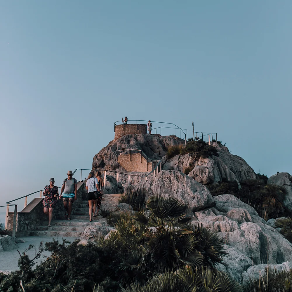 at one of the viewpoints near cap de formentor