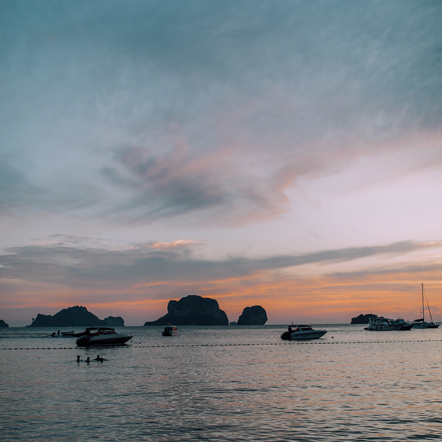 ao phra nang right before sunset