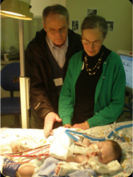 Richard and Linda at Nico's bedside