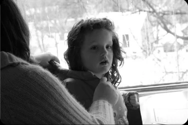 Katja and Maureen on a train