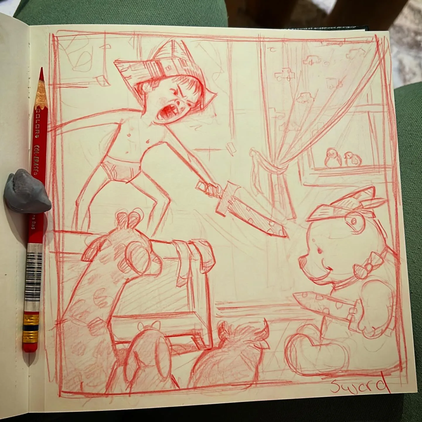 😂😂 word : Sword  #doodle #kidlitillustrator #children #publishing #kidlitillustrator