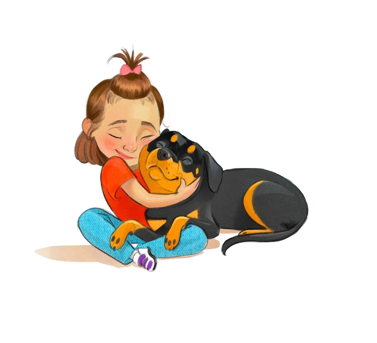 My sweet bear 🤗 #illustratorlife #kiditartist #mypets #myrotweiller