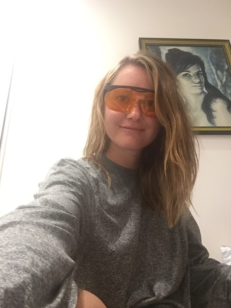 STudying with the blue blockers ....